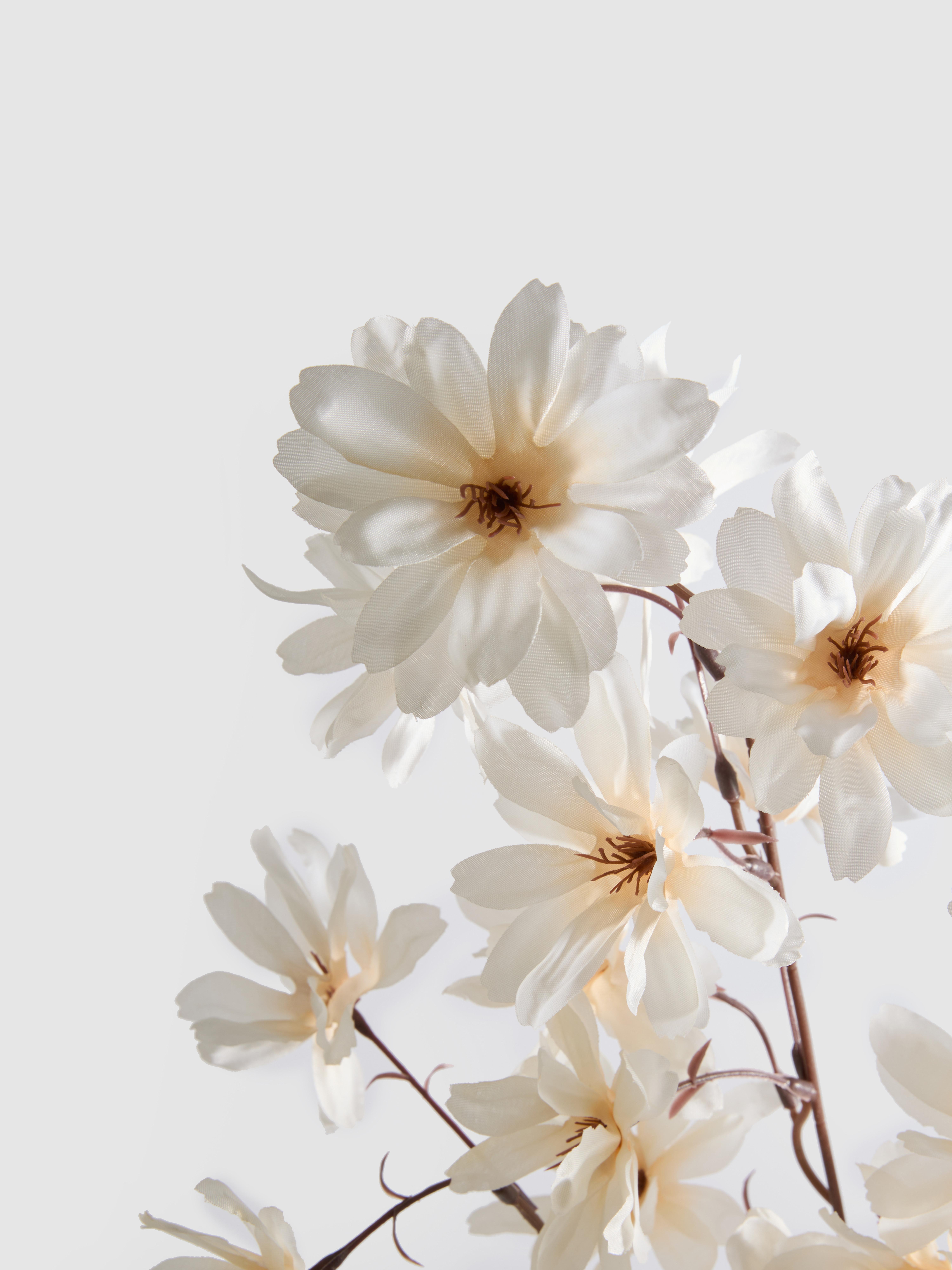 Cream Single Stem Faux Cherry Blossom Decoration