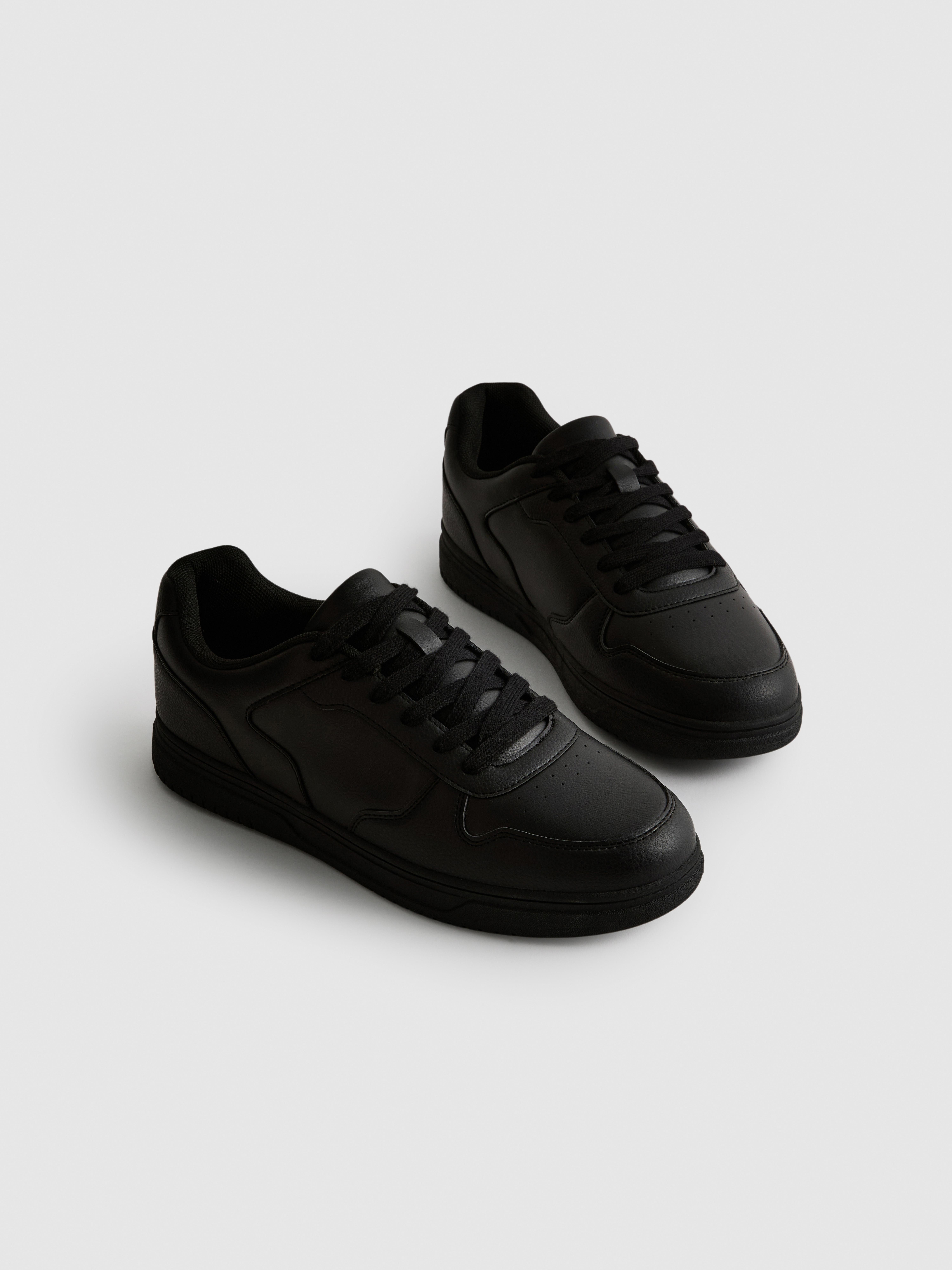 Paneled Low-Top Sneakers