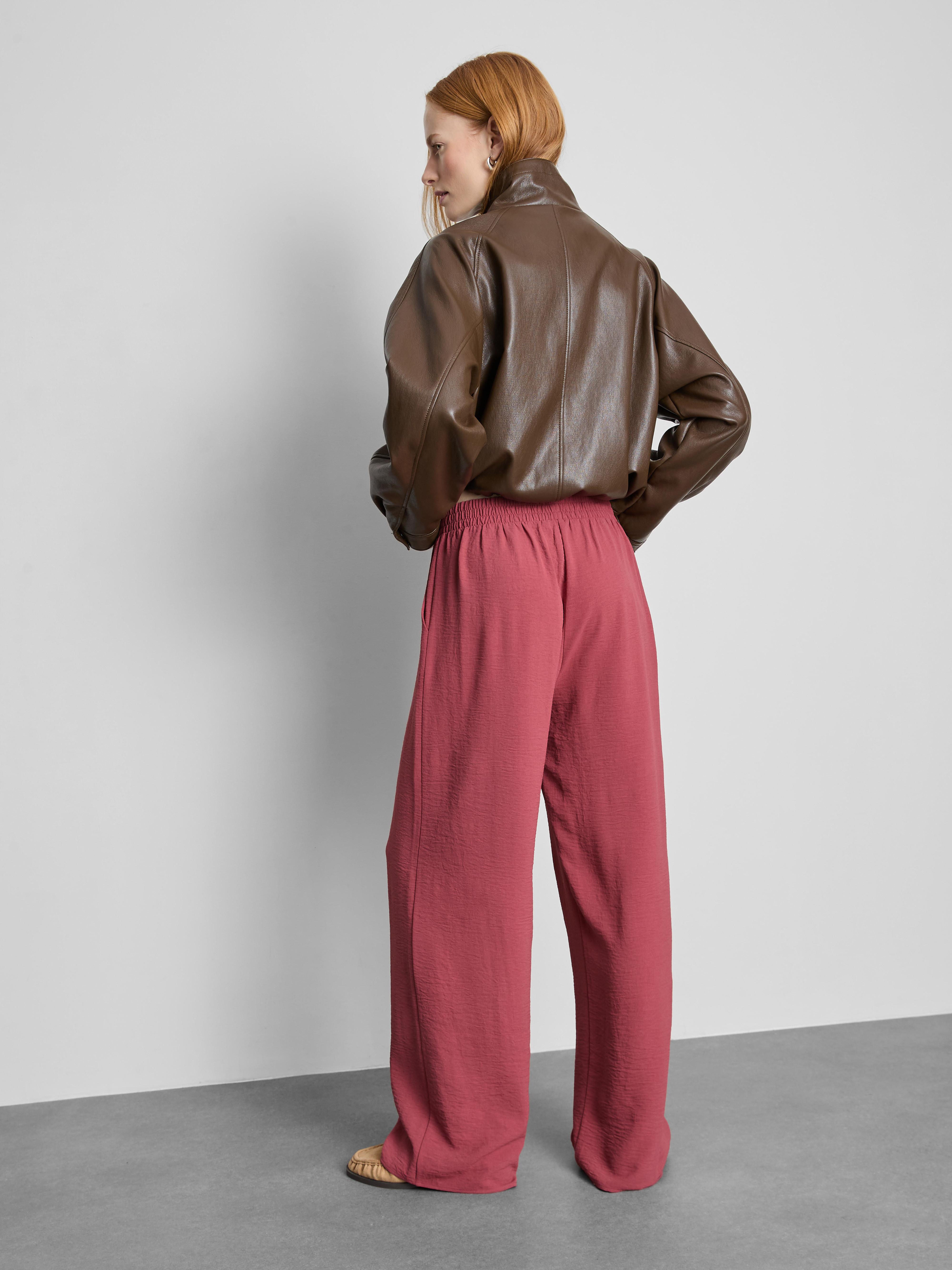 Pantalones de pernera ancha con cintura elástica