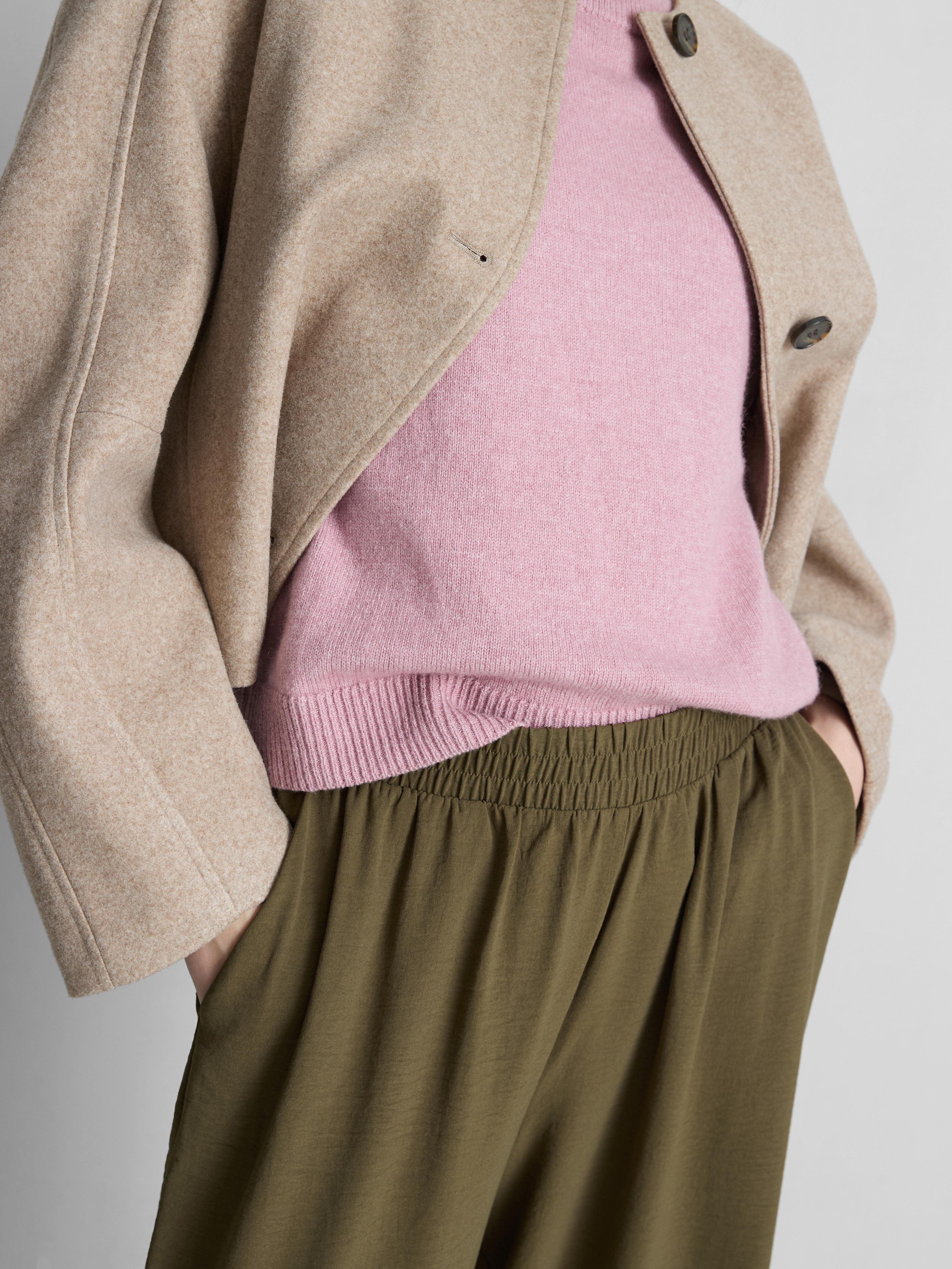 Pantalones de pernera ancha con cintura elástica