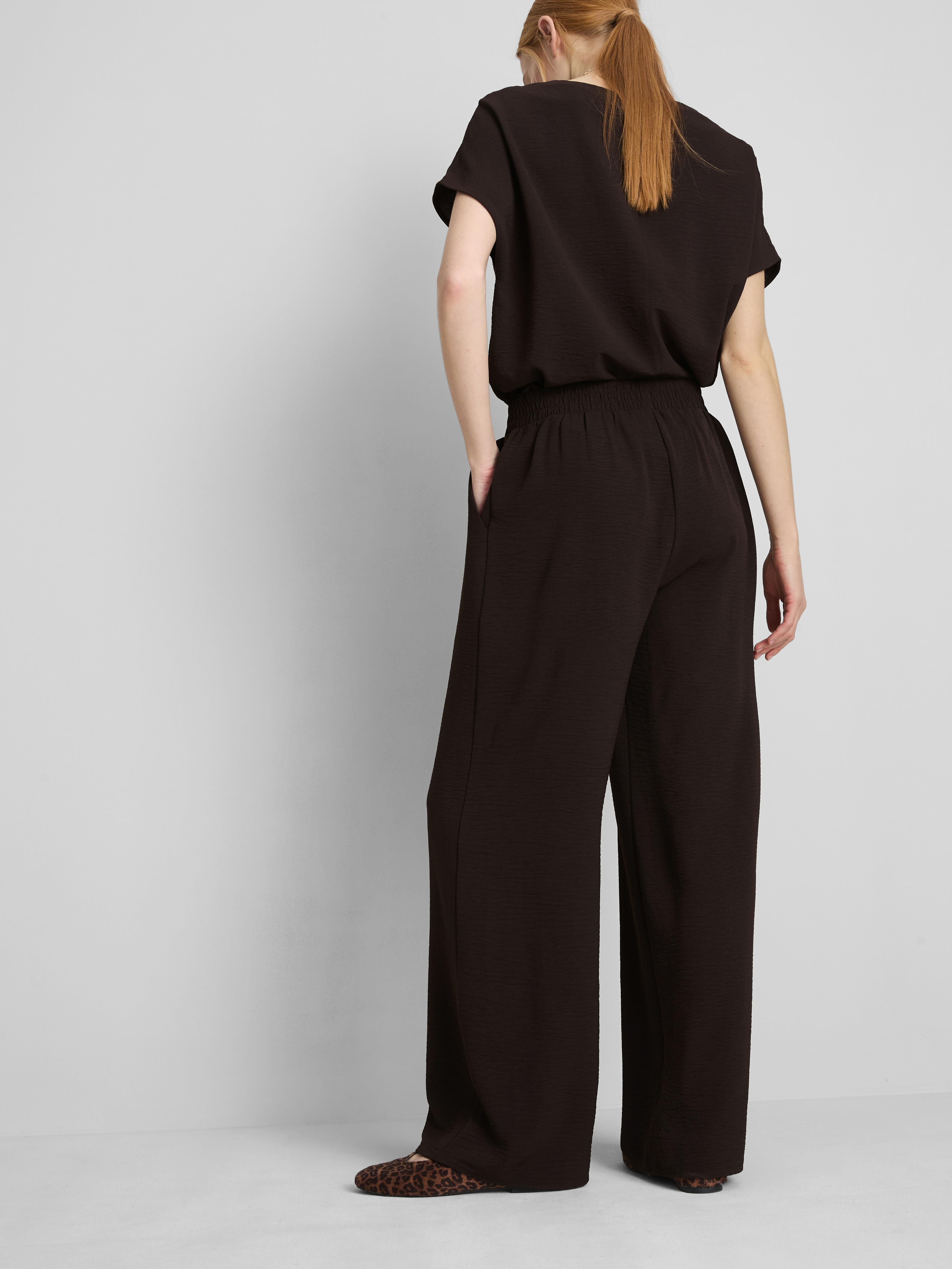 Elasticated Waist Wide Leg Trousers
