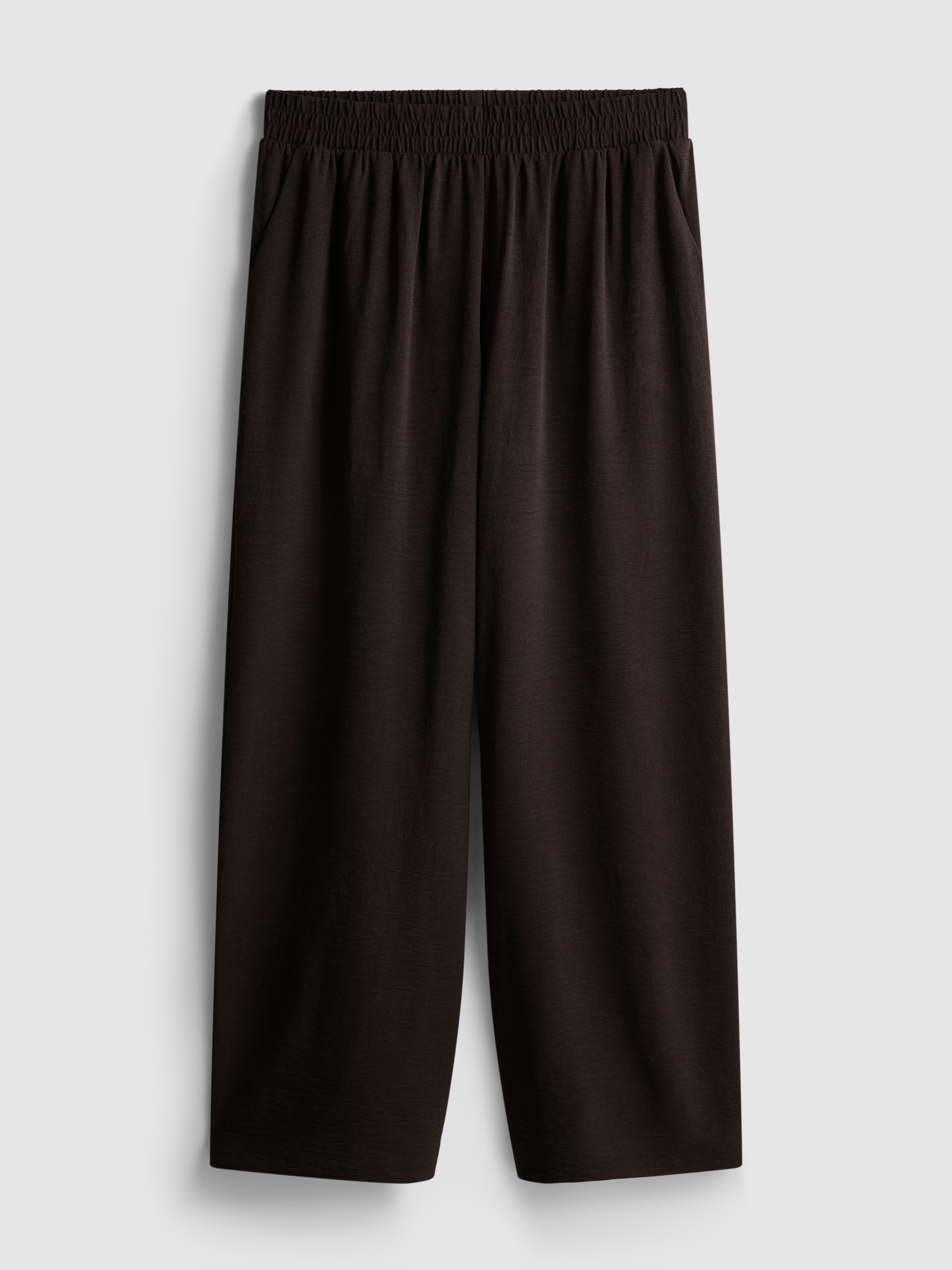 Elasticated Waist Wide Leg Trousers