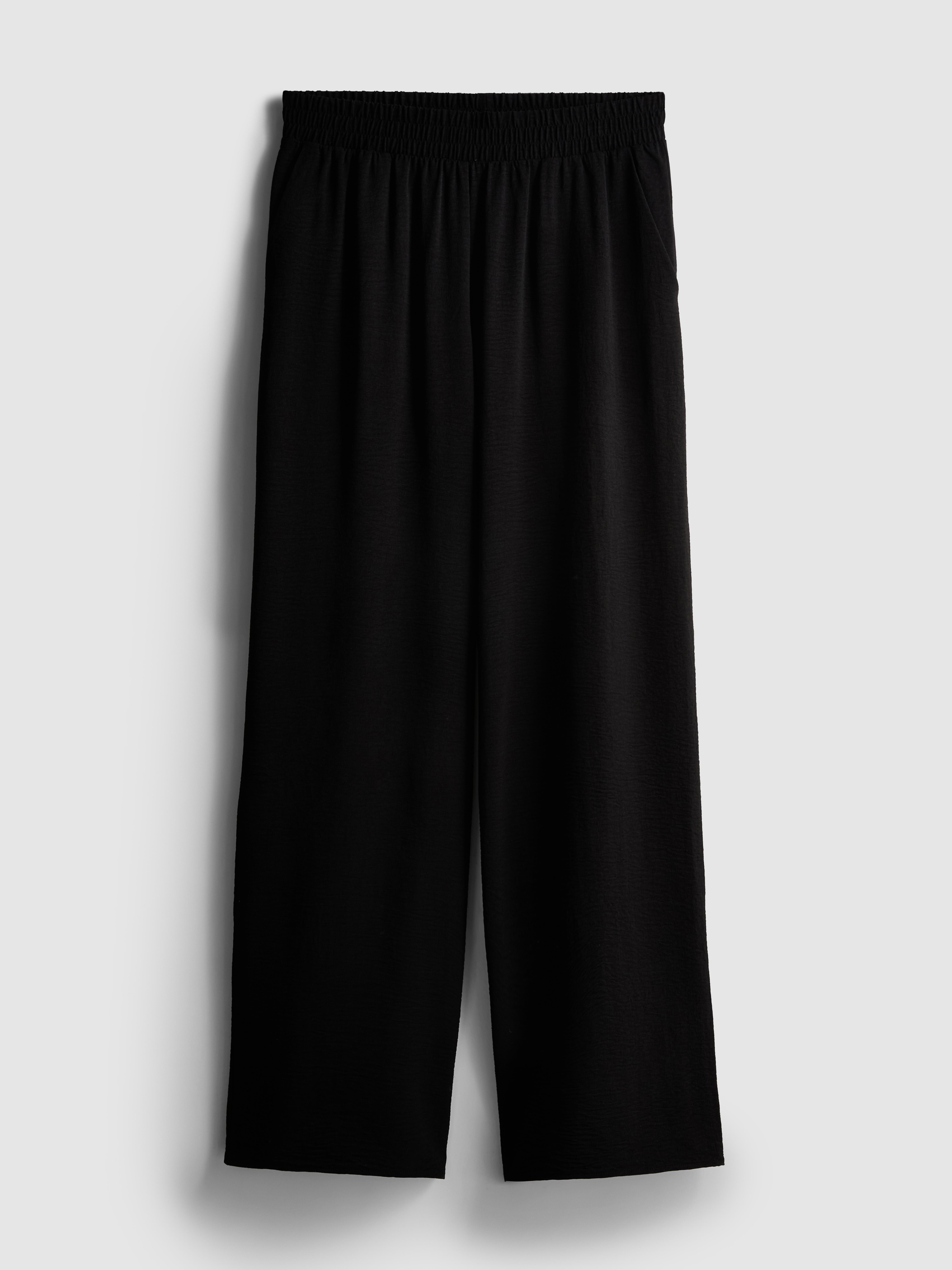 Pantalones de pernera ancha con cintura elástica