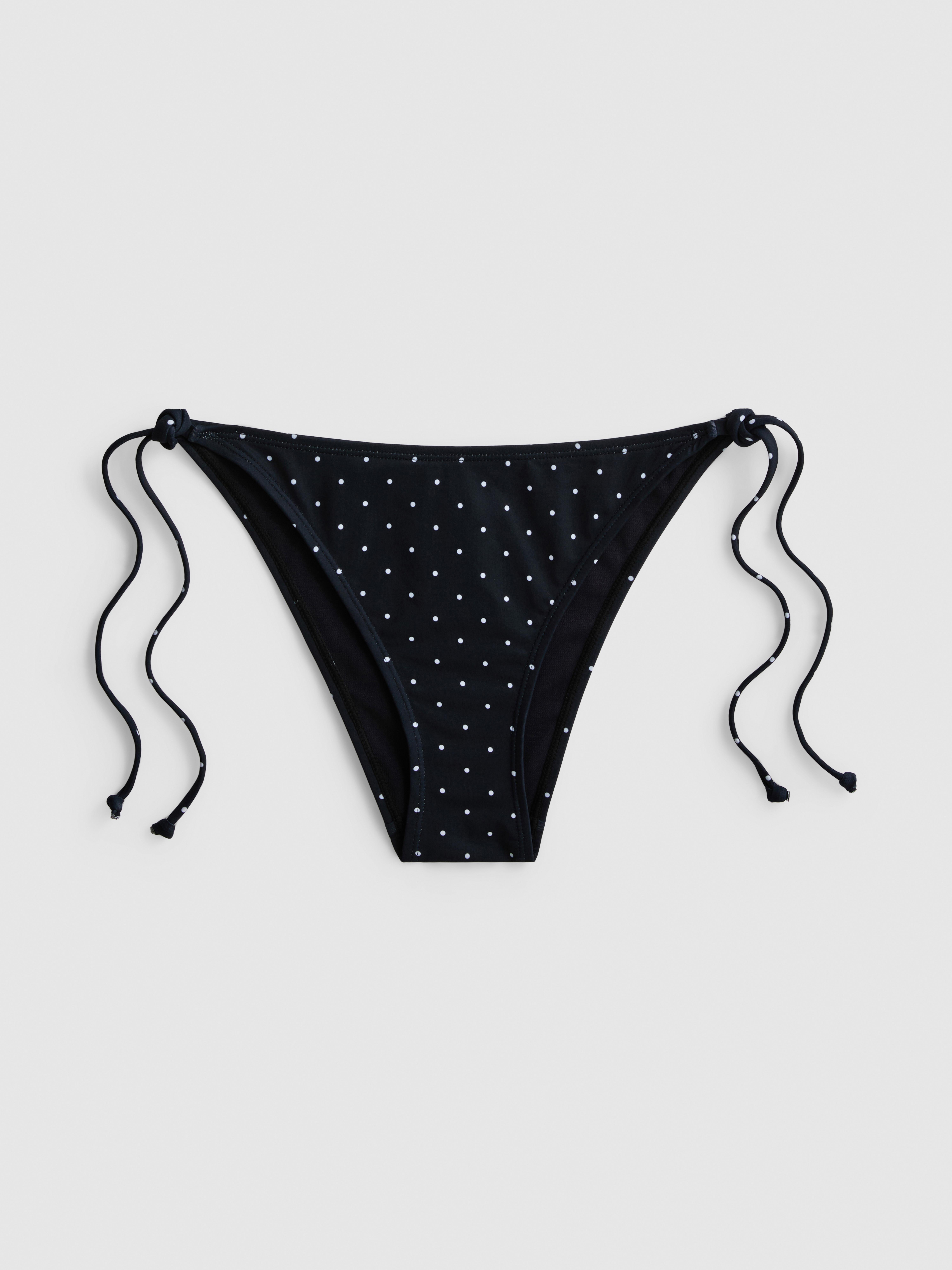 Printed Side-Tie Bikini Bottoms