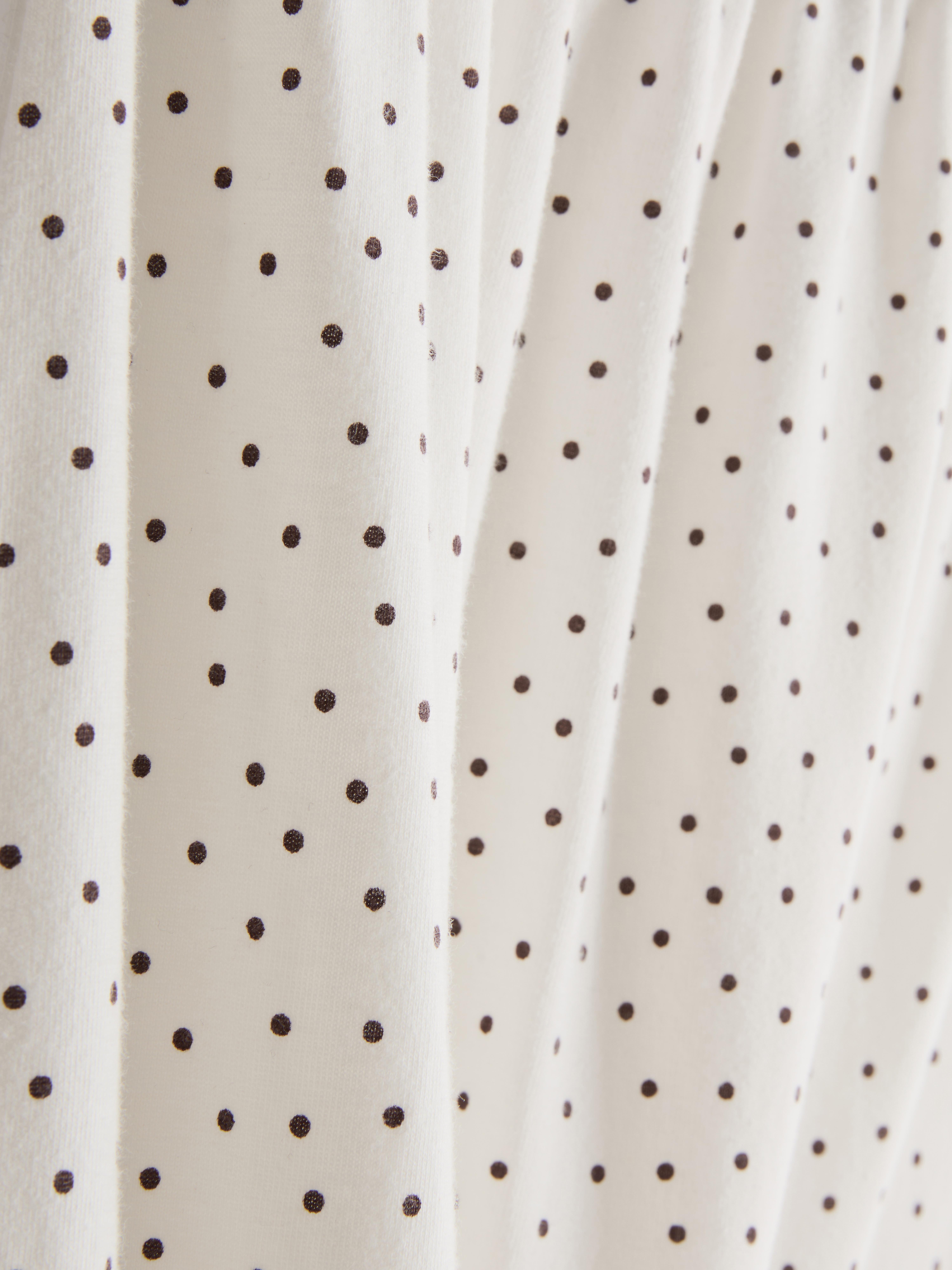 Warstwowa spódnica maxi z marszczeniami z bawełny