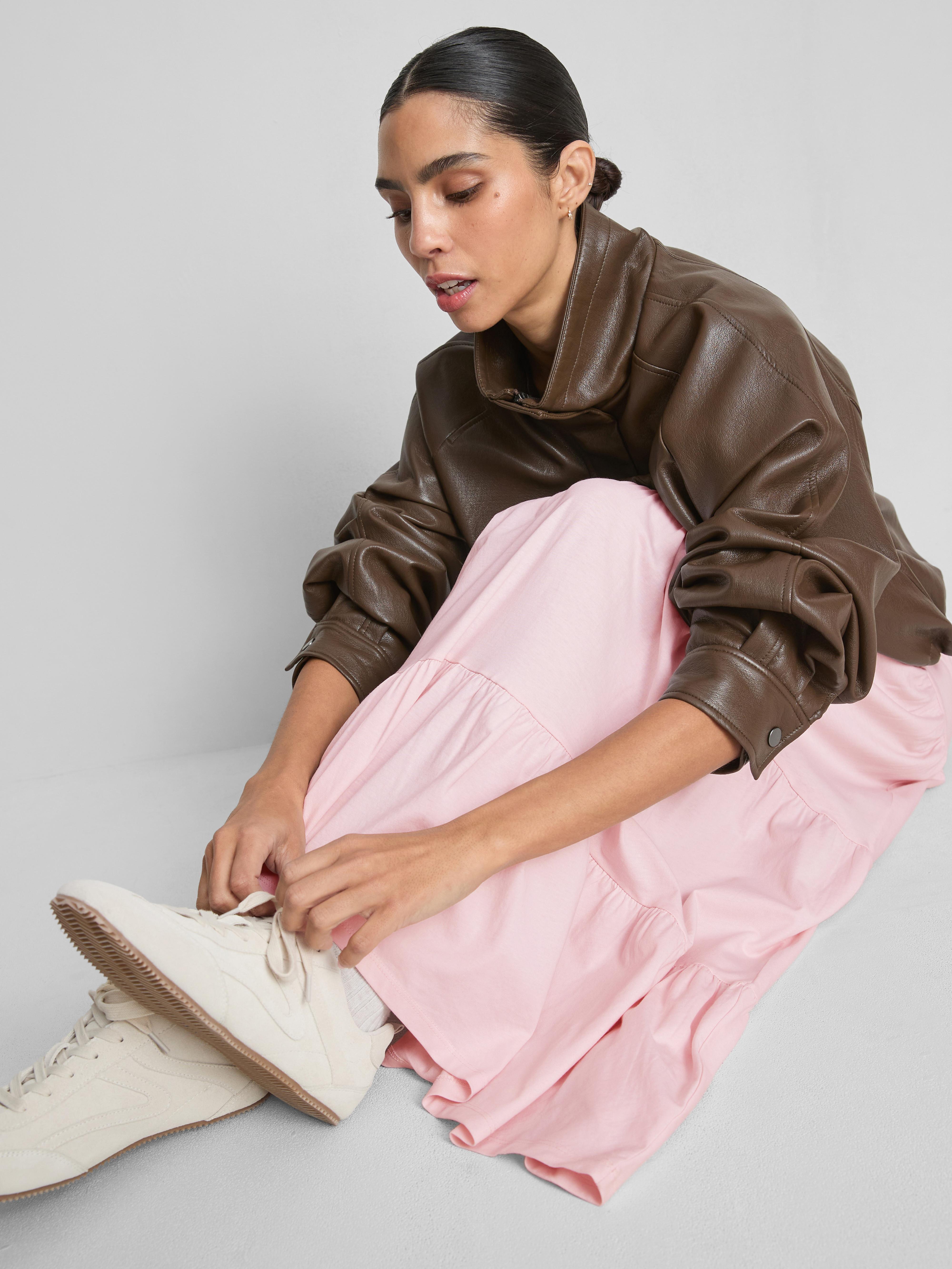 Maxi-Stufenrock aus Baumwolle im Landhausstil