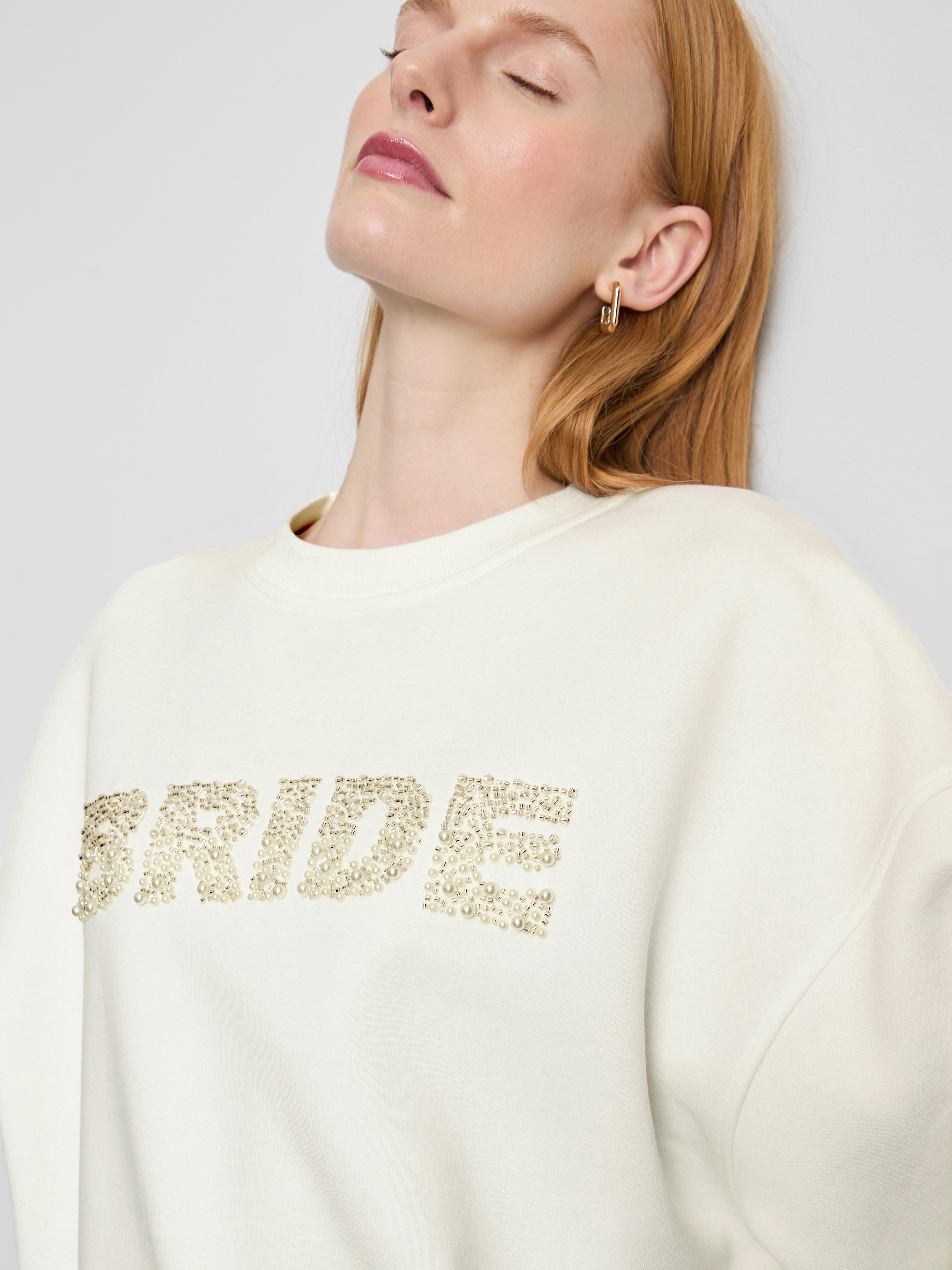 Bridal Embroidered Sequin Sweatshirt