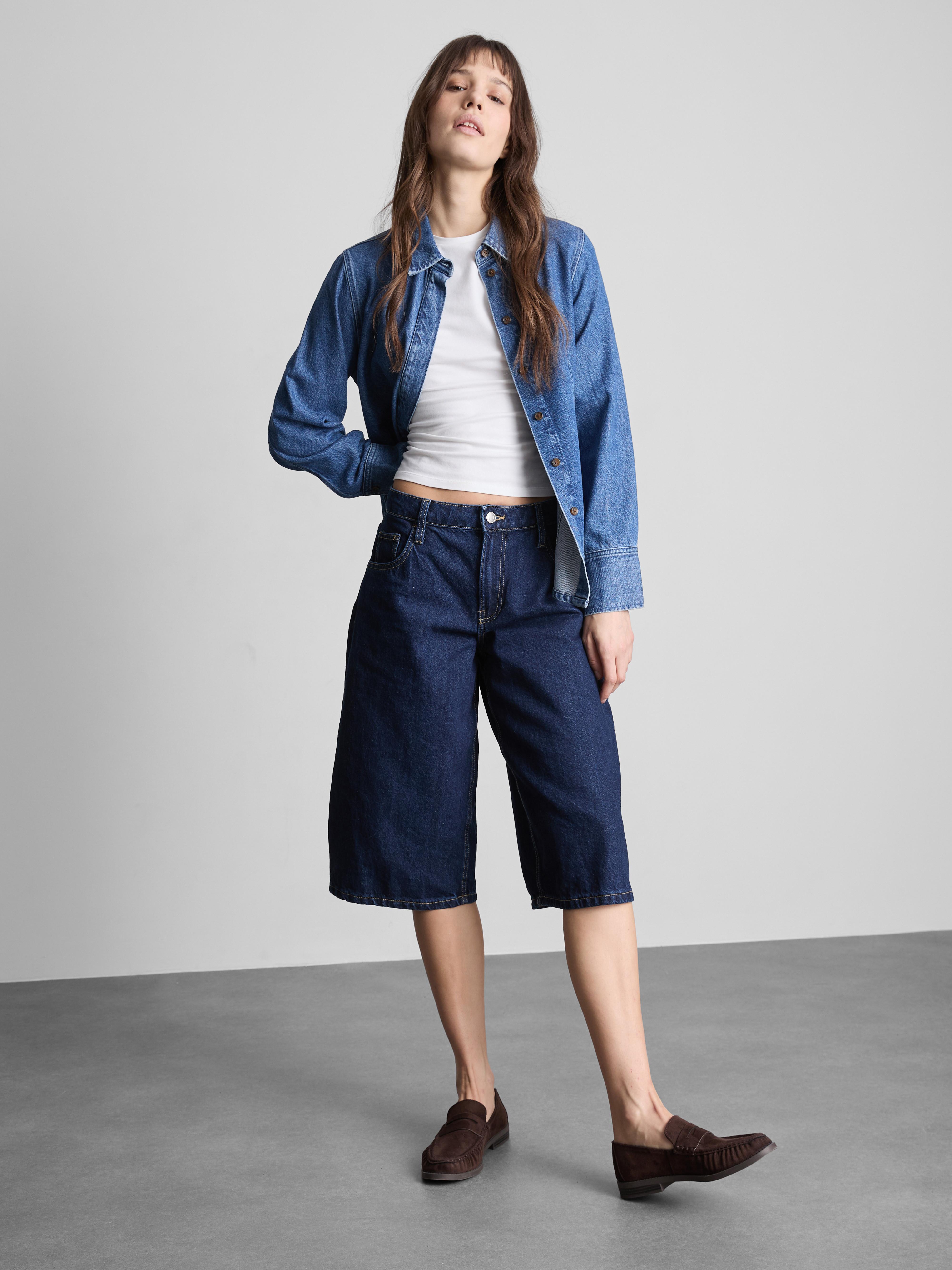 Bermudas vaqueras de algodón