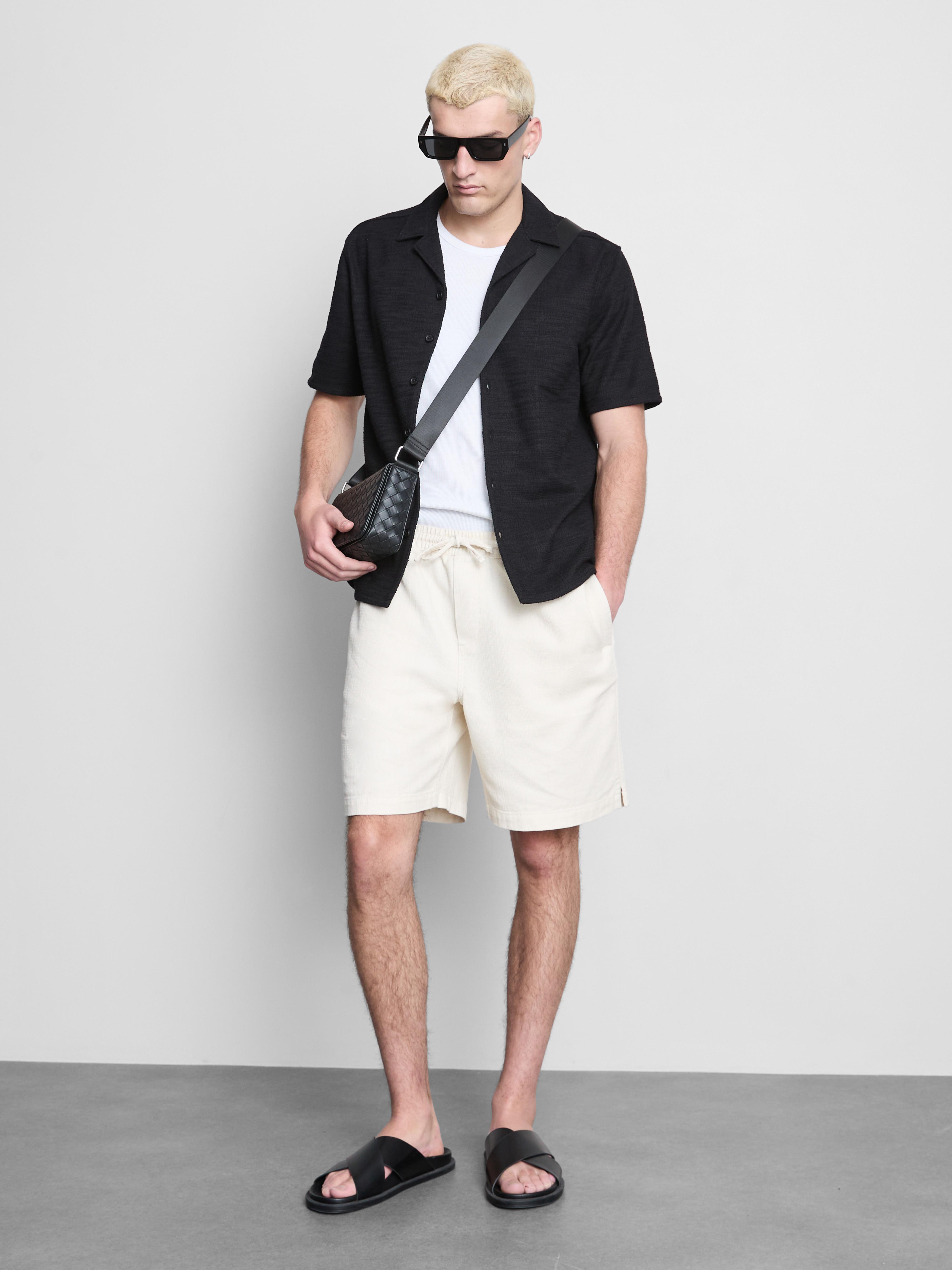 Short Sleeve Textured Shirt