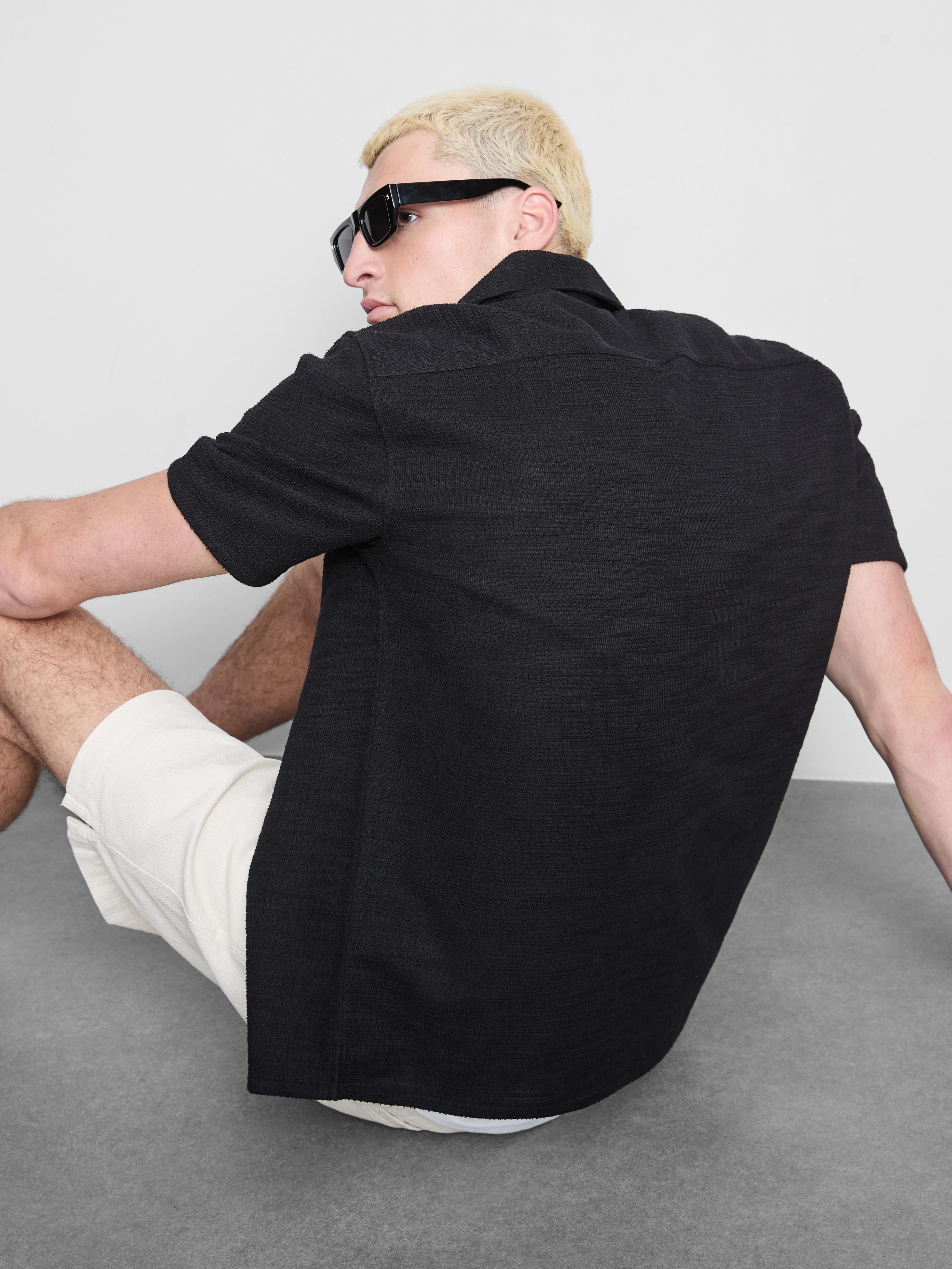 Short Sleeve Textured Shirt