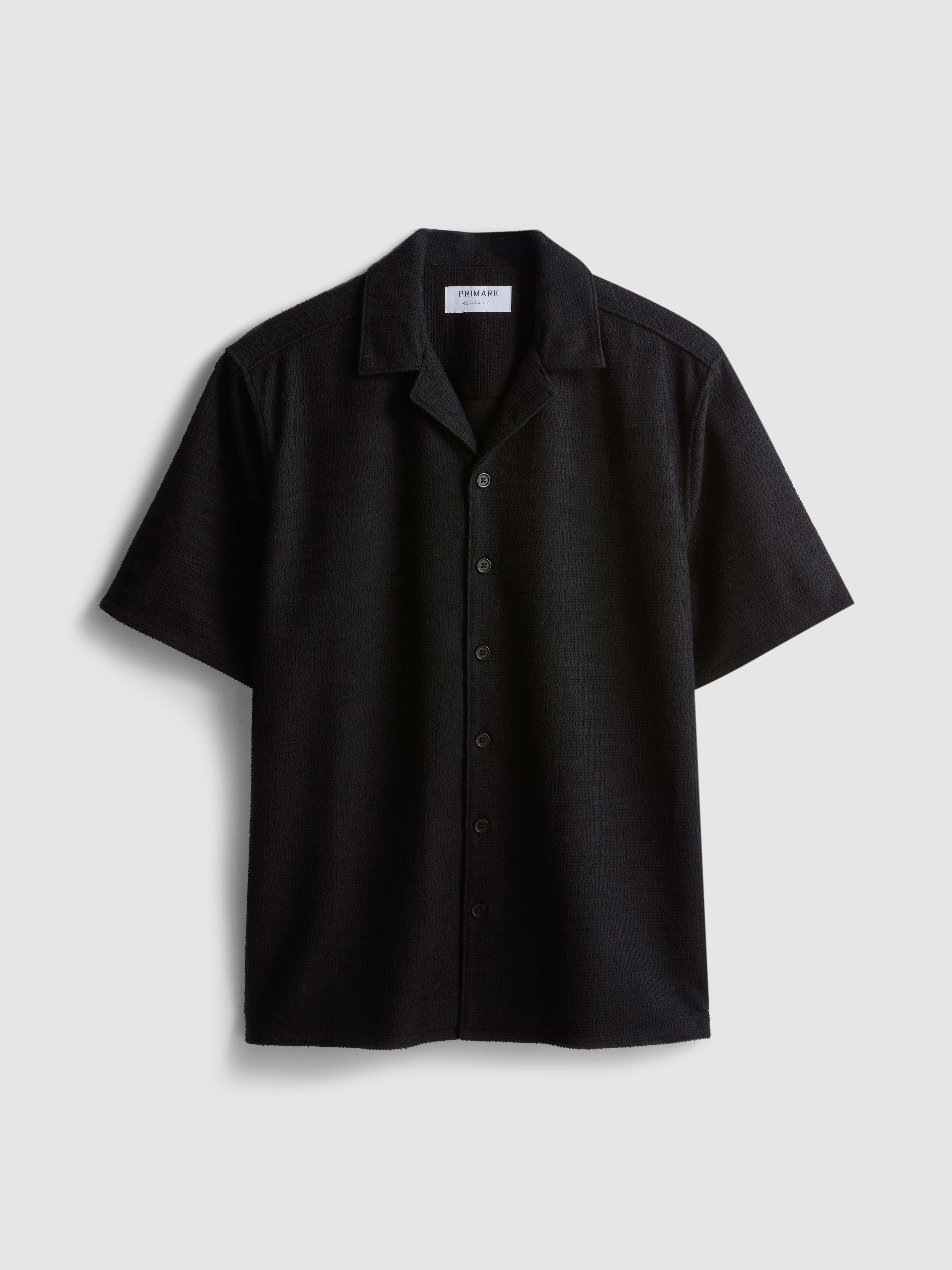 Chemise texturée à manches courtes
