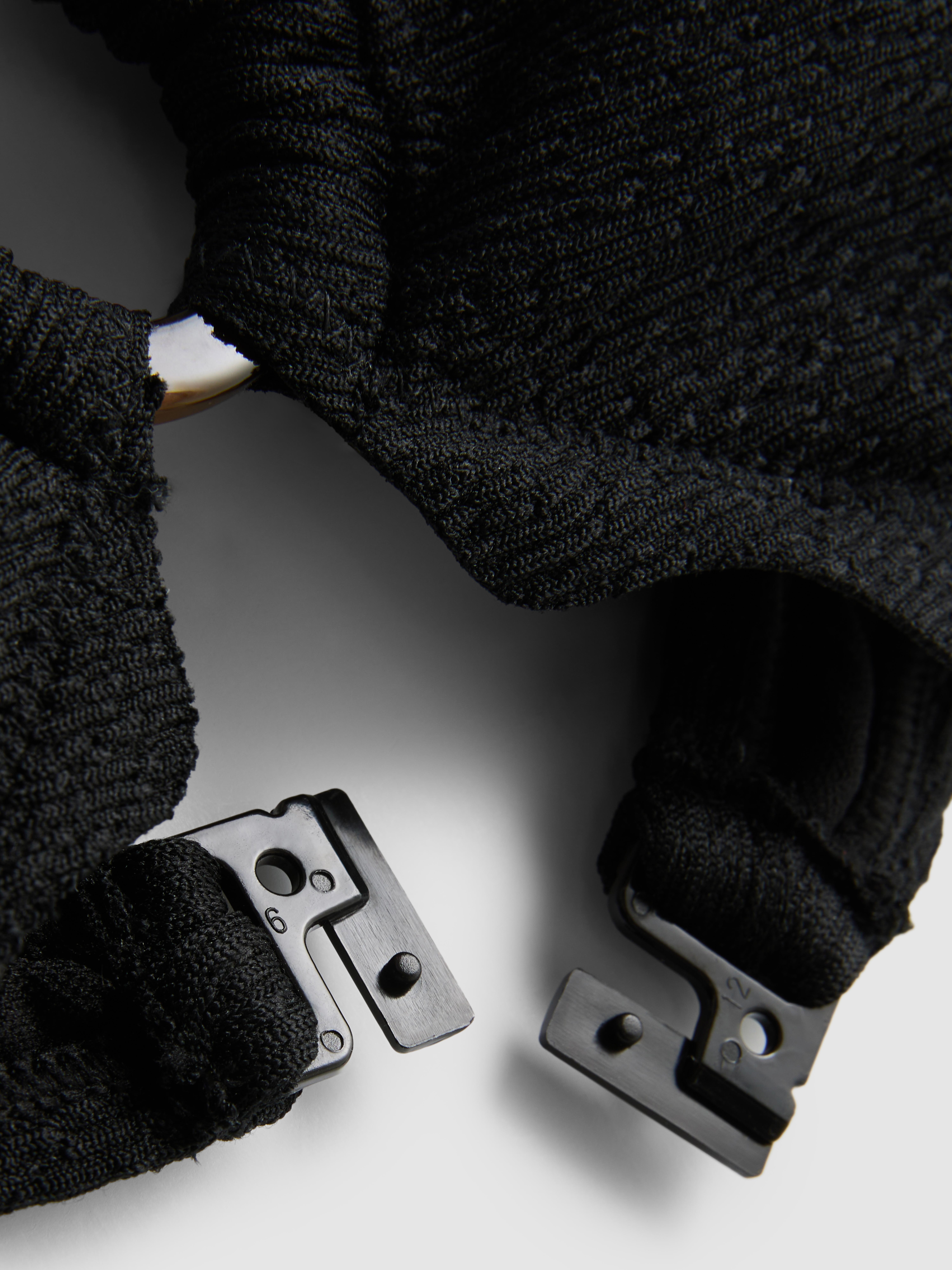 Women's Black Scalloped Bandeau Bikini Top