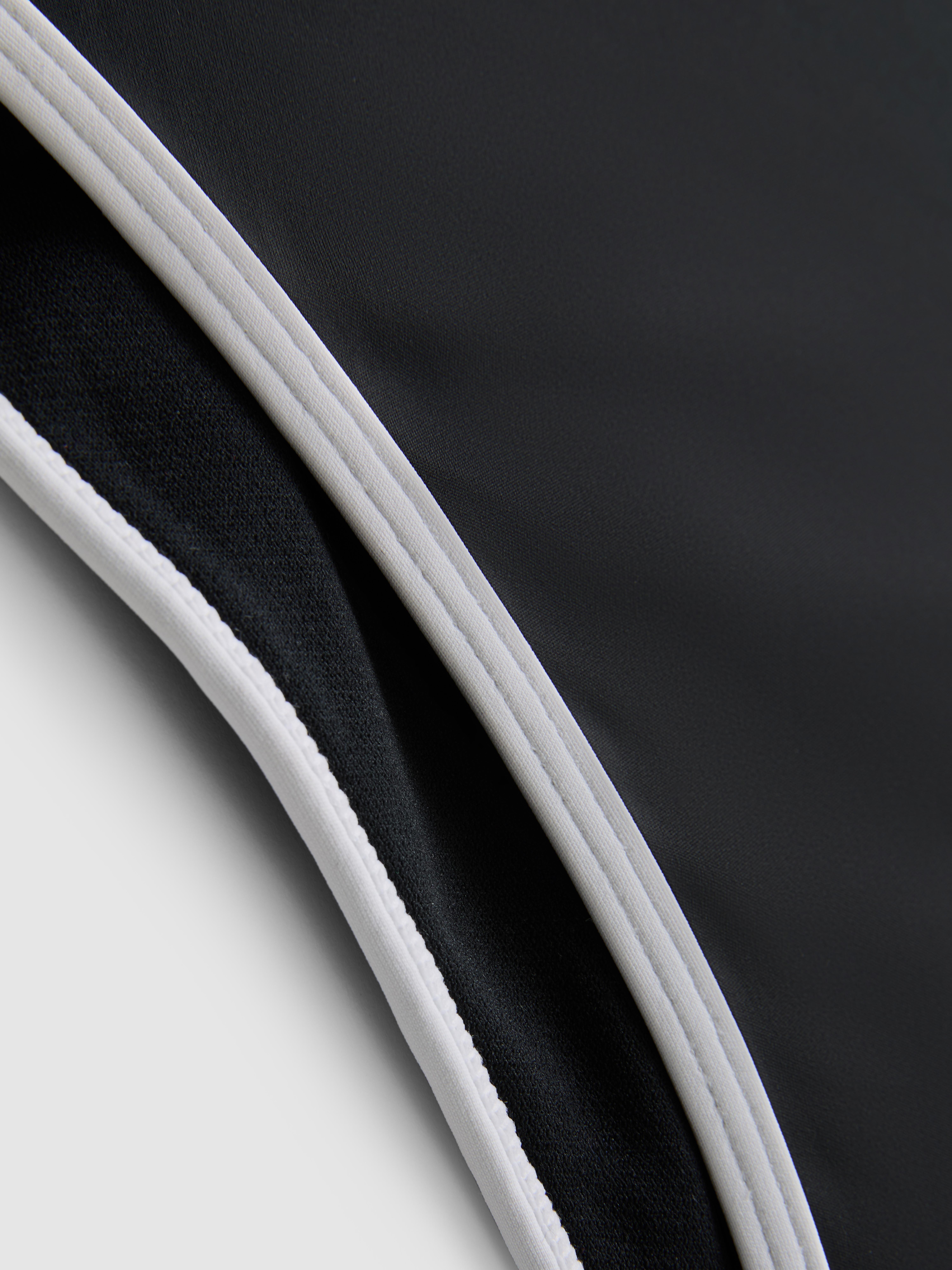 Women's Black High Neckline Zip-Detail Swimsuit