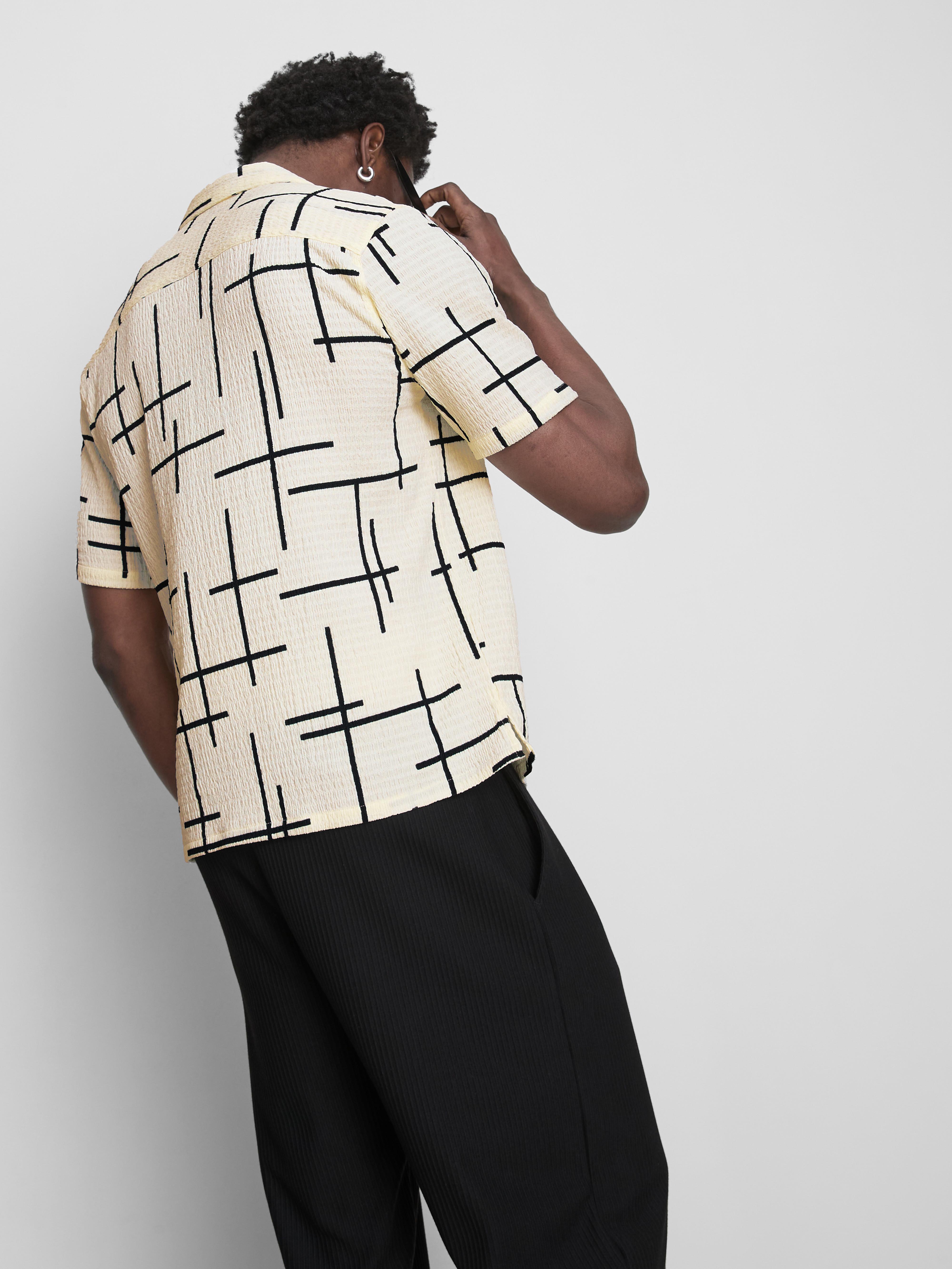 Abstract Seersucker Shirt