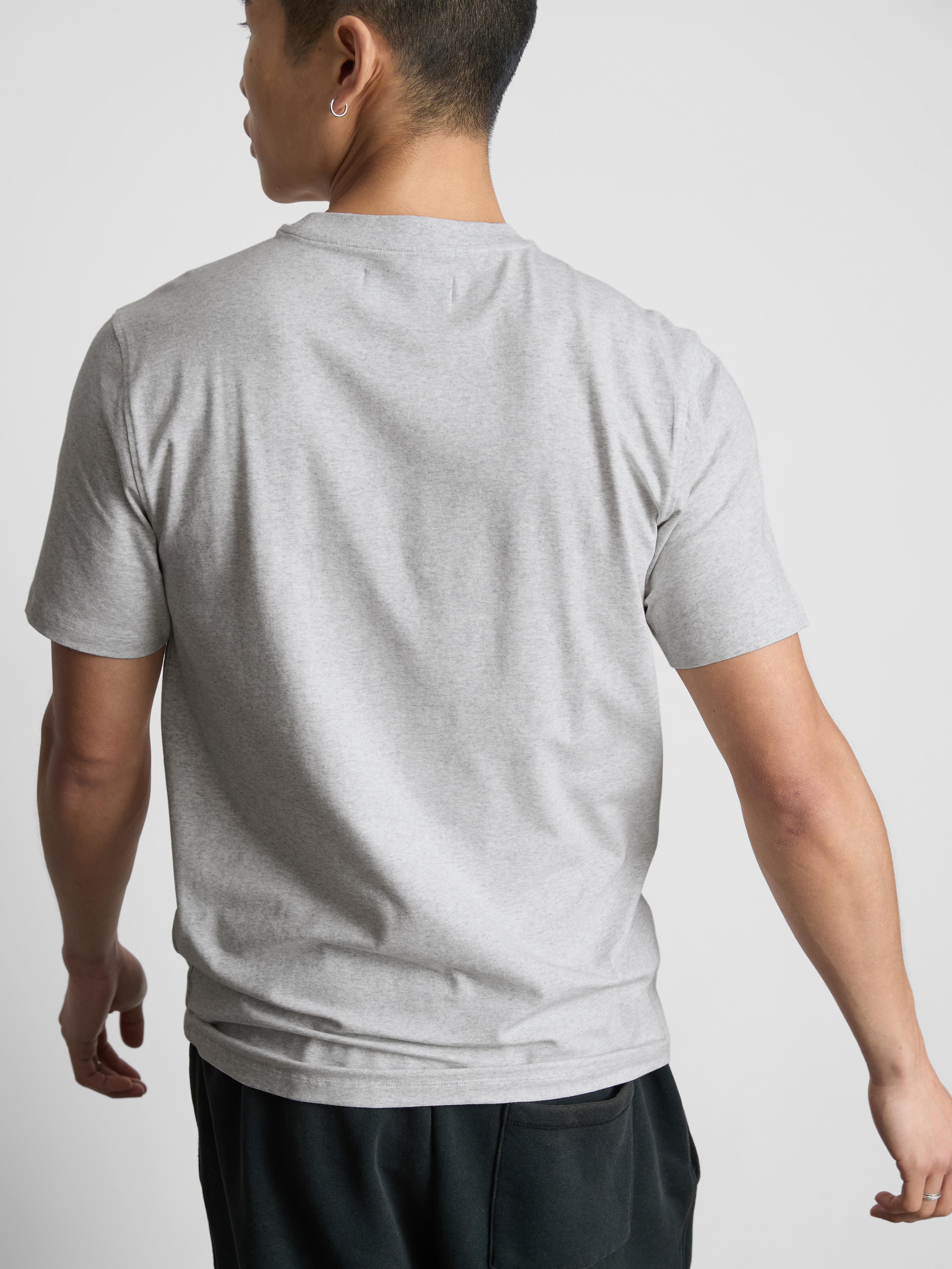 Men's Light Gray Stretch Slim-Fit T-Shirt