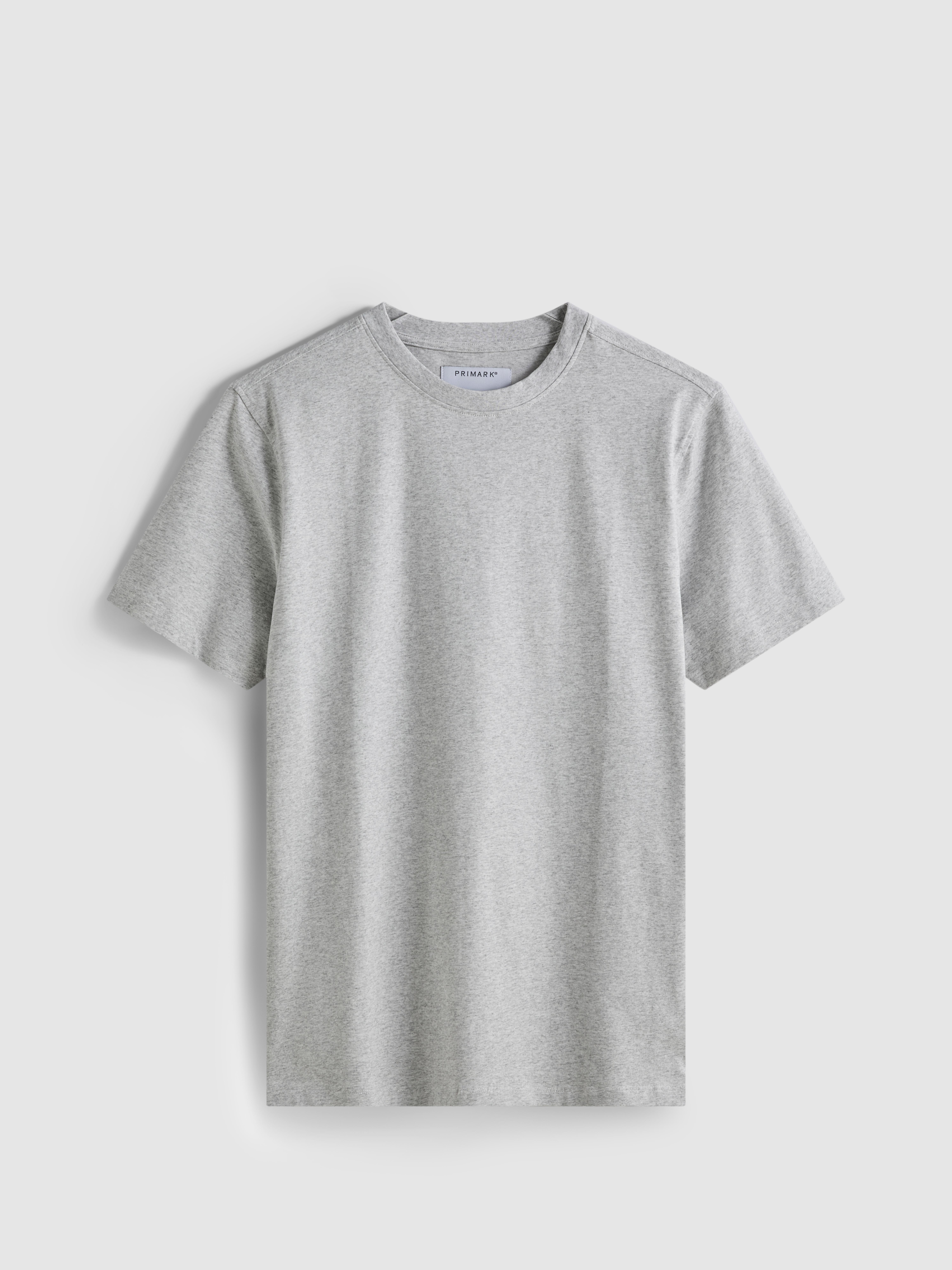 Men's Light Gray Stretch Slim-Fit T-Shirt