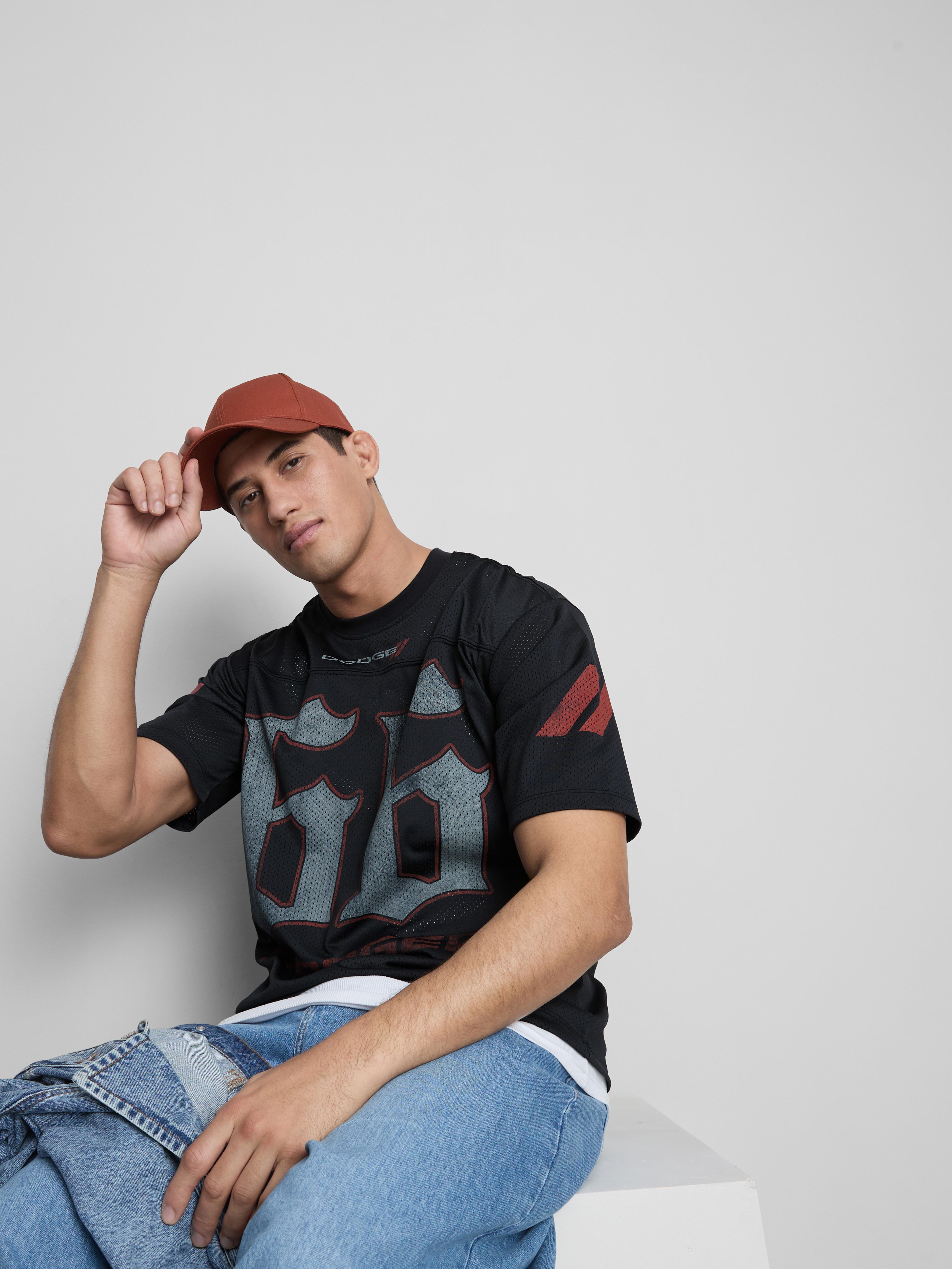 Men's Black Dodge Mesh T-Shirt