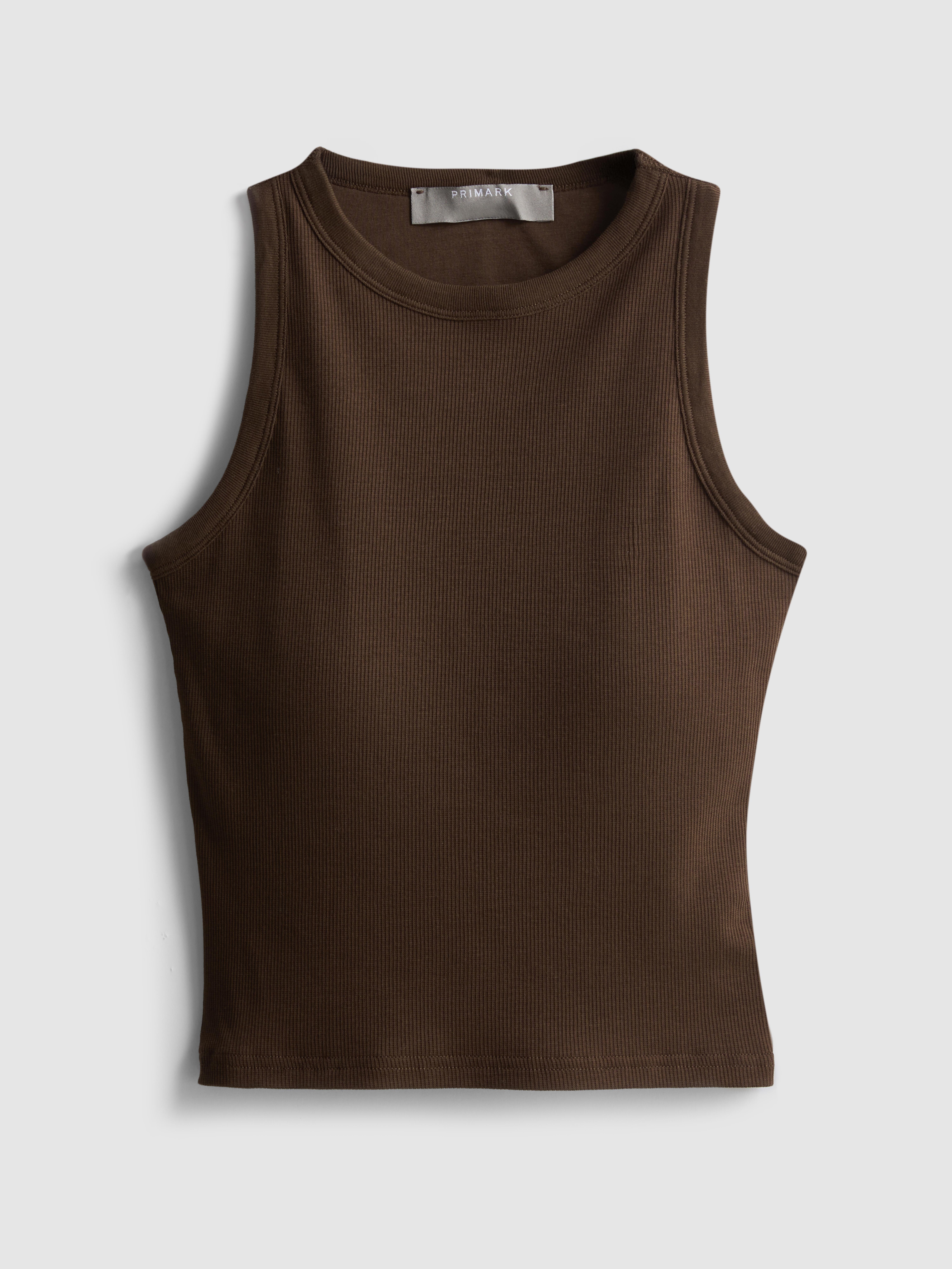 Ribbed Built-In Bra Racerback Tank