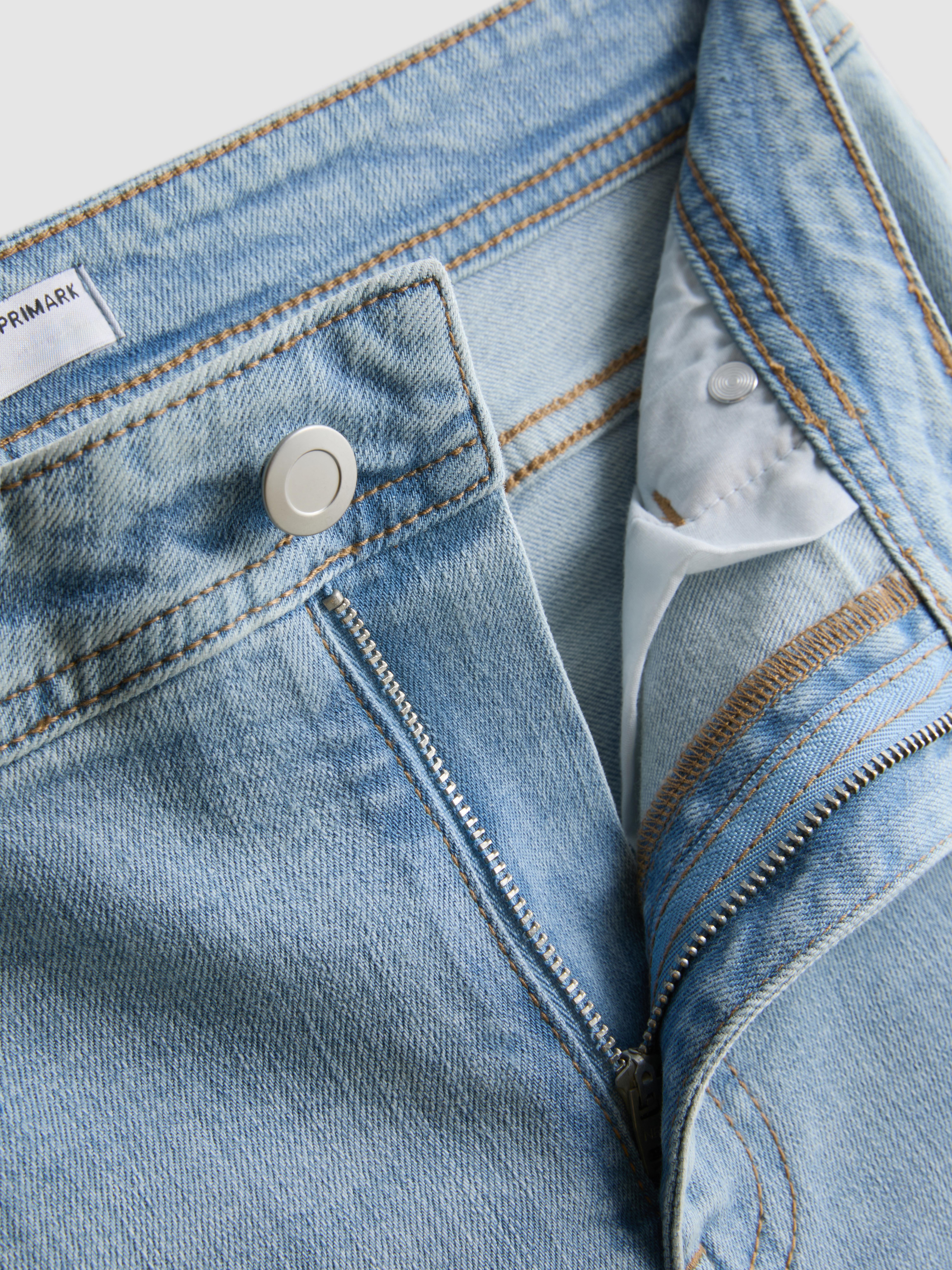 Cotton Denim Mid Rise Flared Jeans