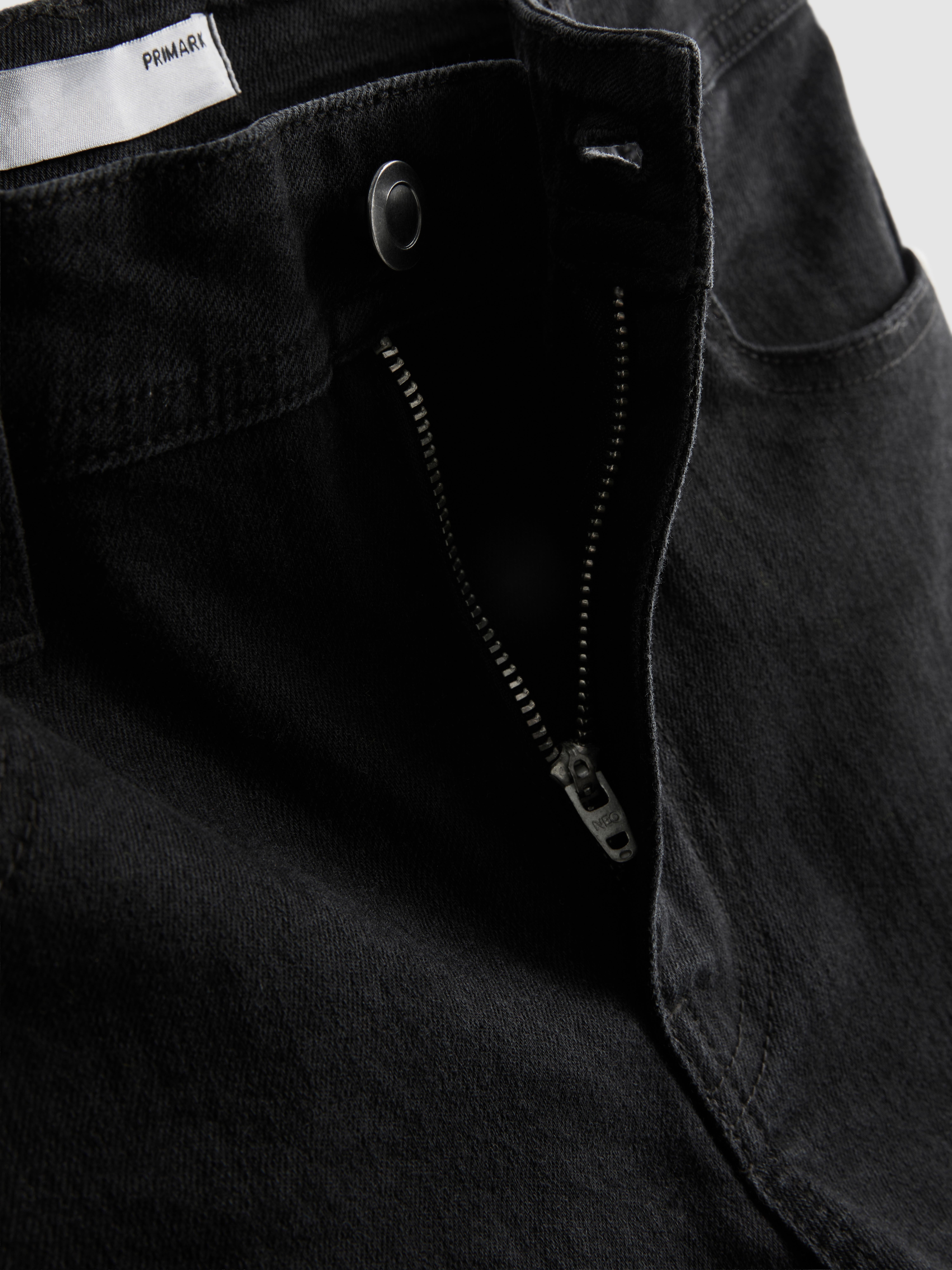 Cotton Denim Mid Rise Flared Jeans