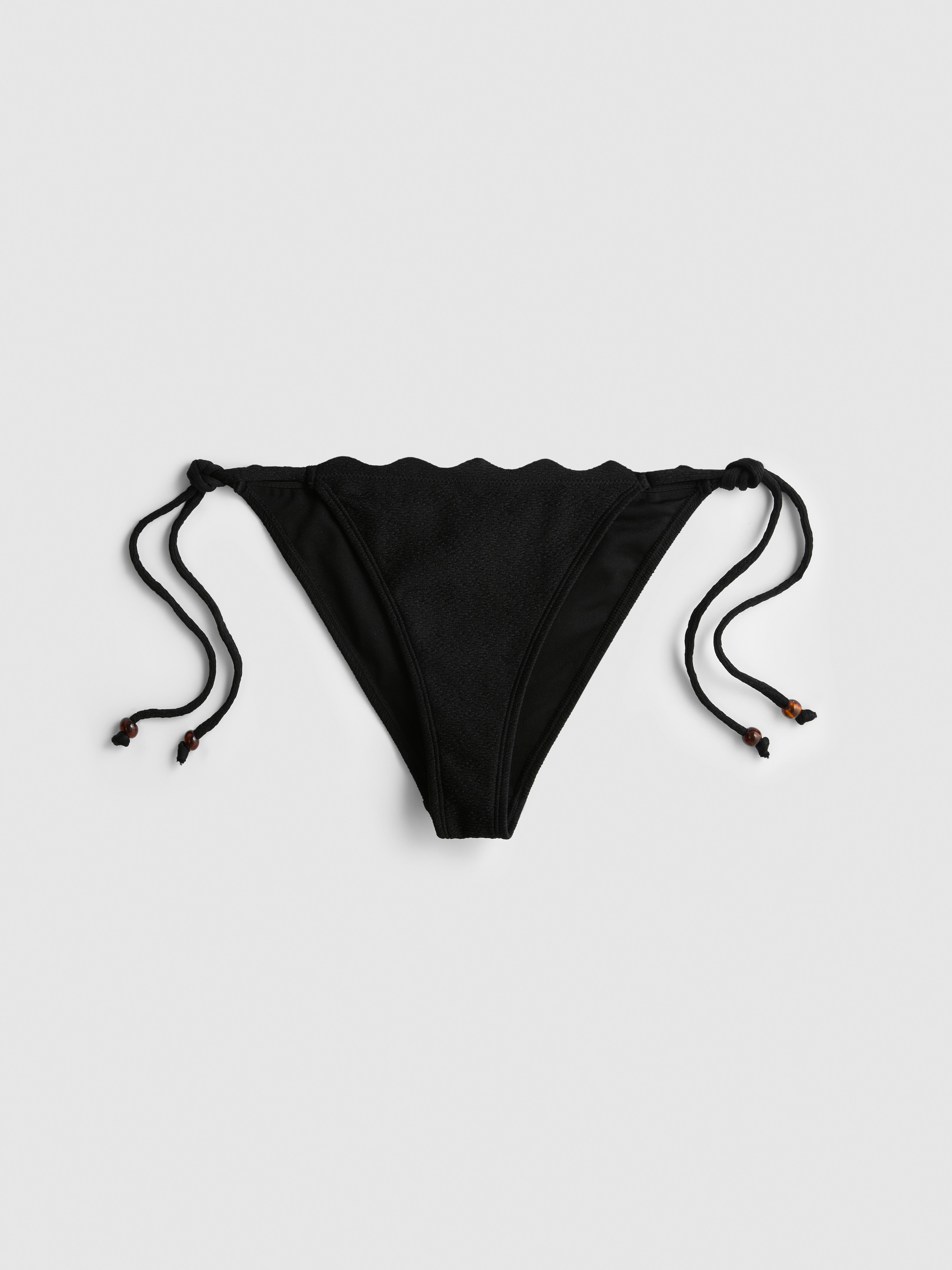 Scalloped Bead Detail Bikini Bottoms