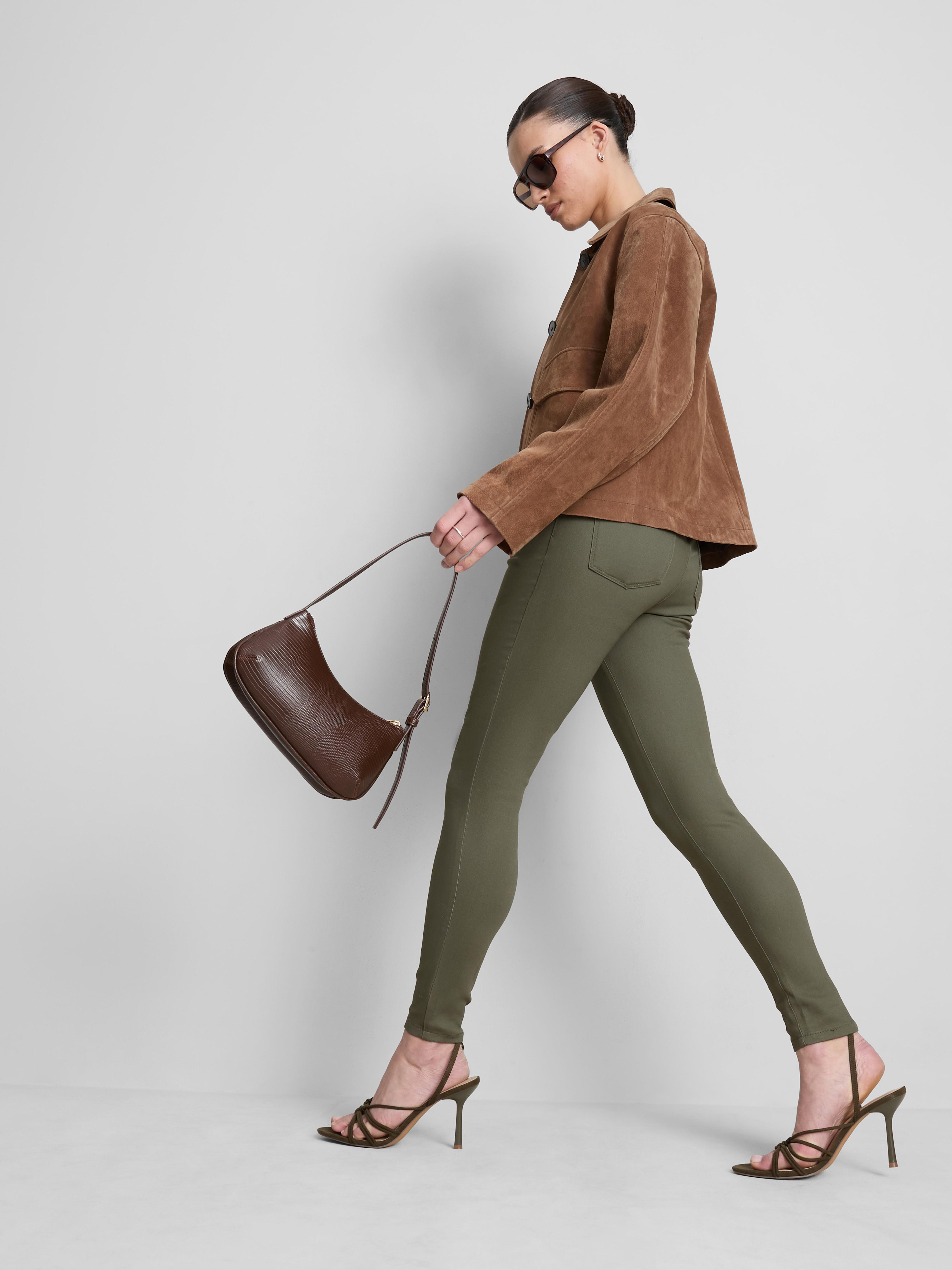 Blugi mulați cu talie medie, din denim bogat în bumbac