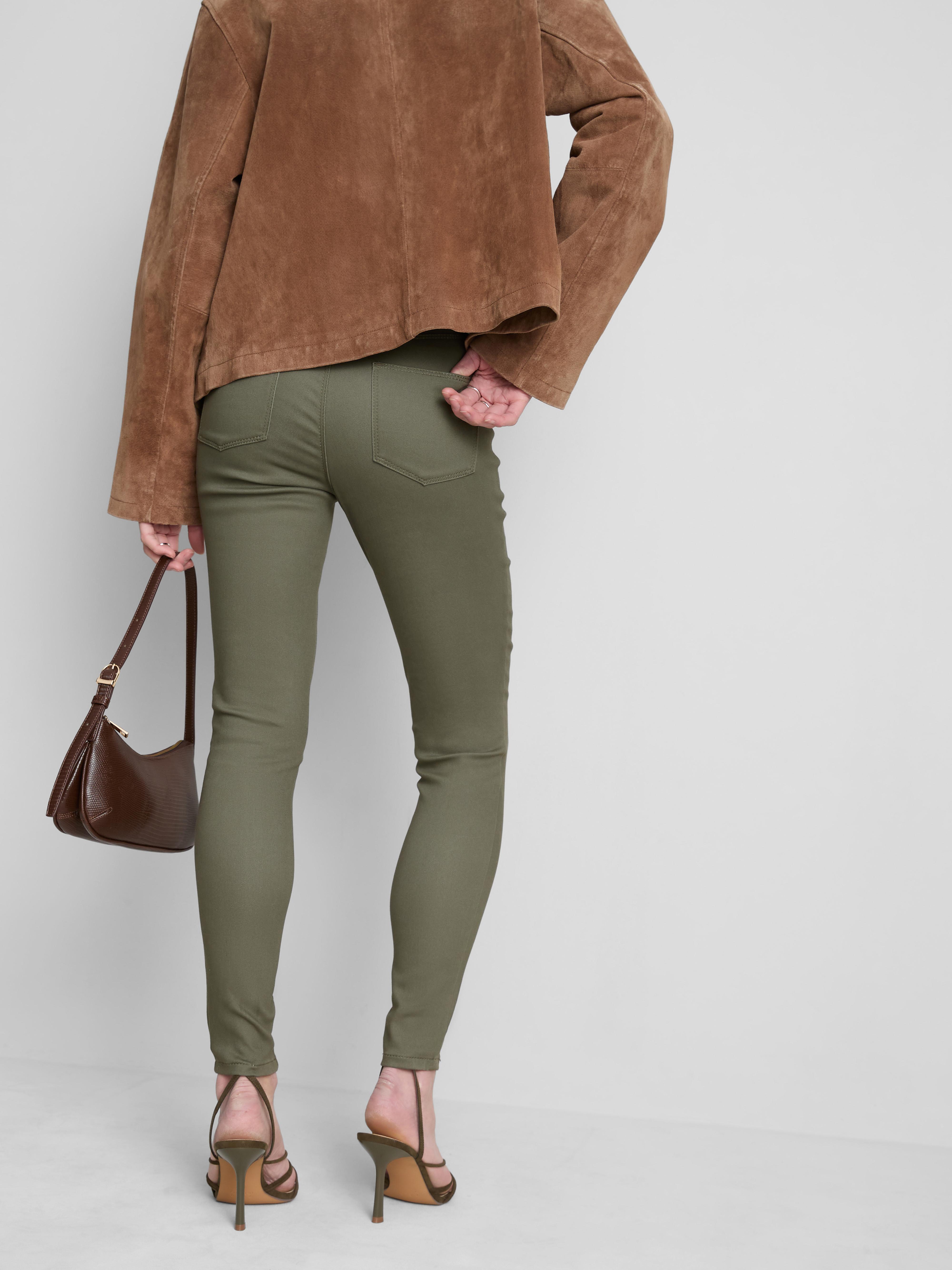 Blugi mulați cu talie medie, din denim bogat în bumbac