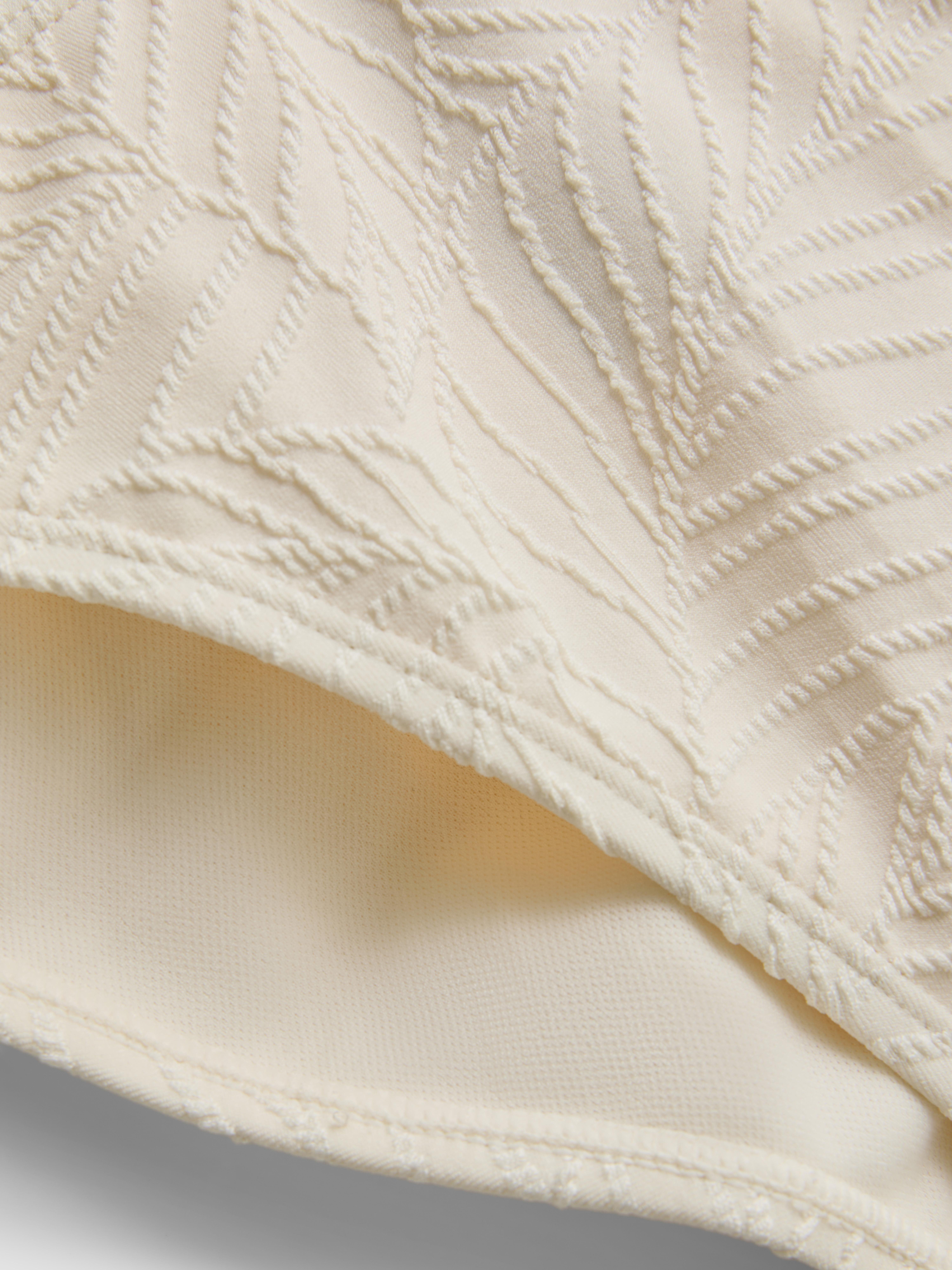 Textured Leaf Shell Detail Bikini Bottoms