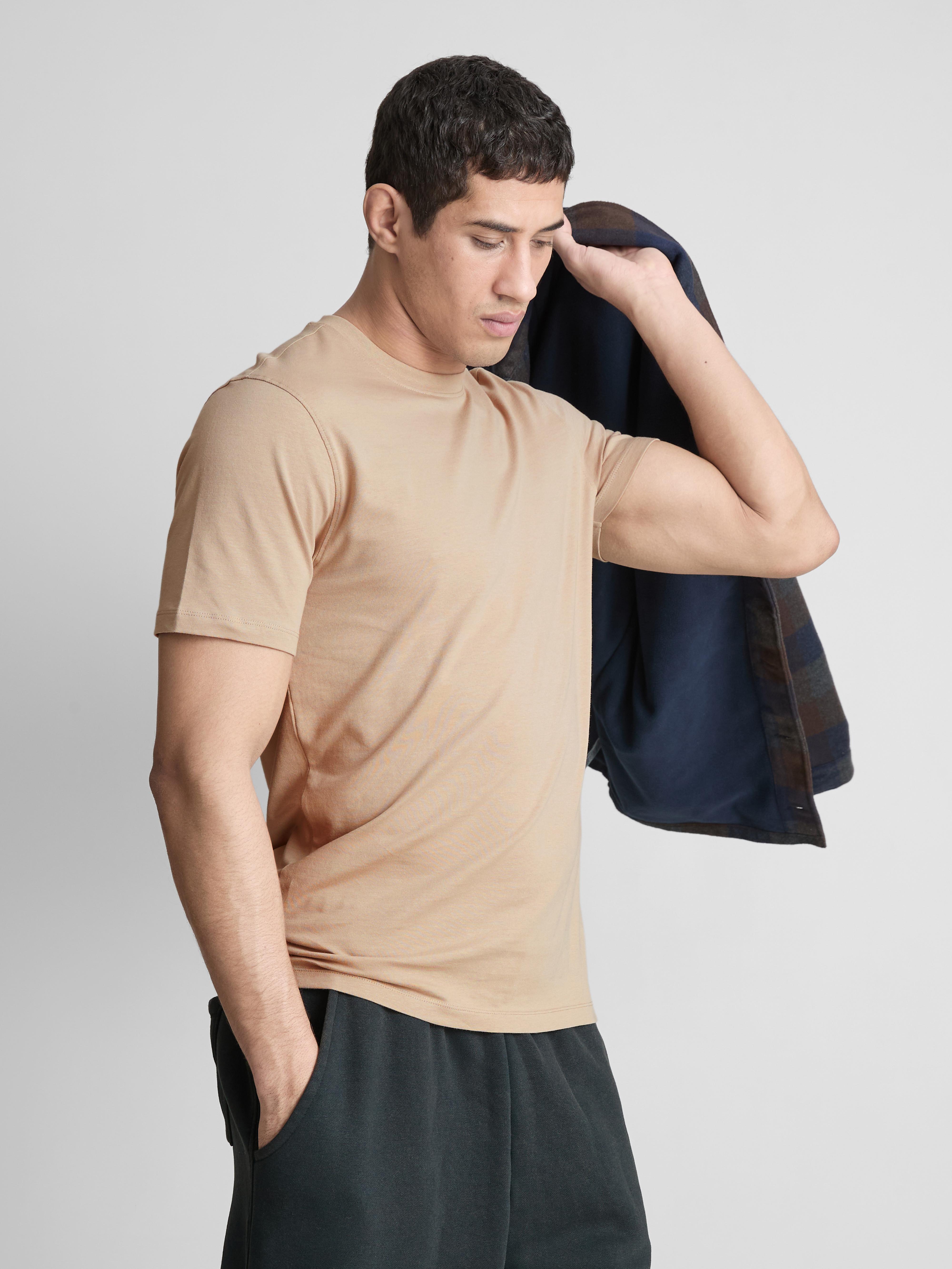 Men's Stone Slim-Fit Stretch T-Shirt