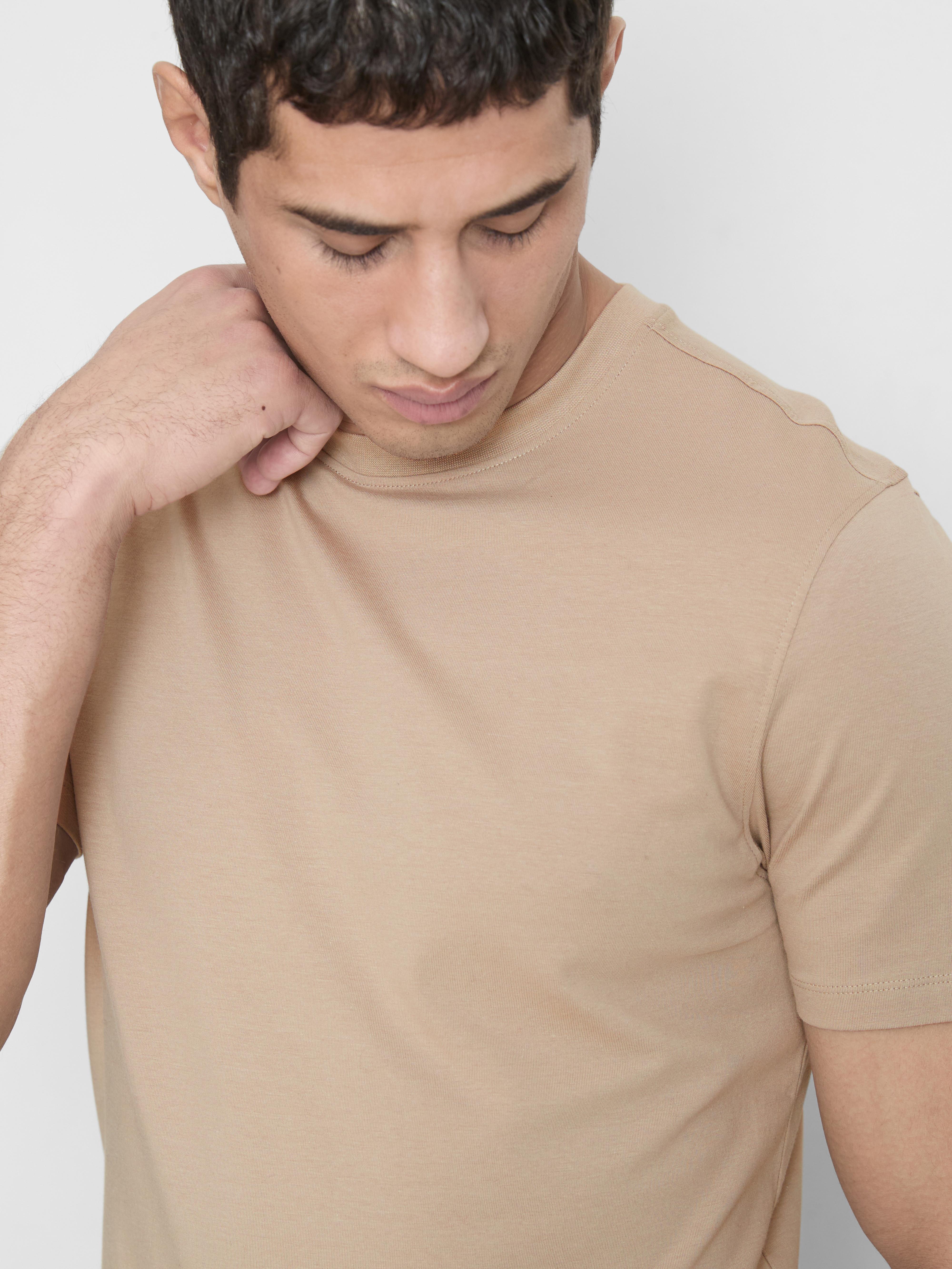Men's Stone Slim-Fit Stretch T-Shirt