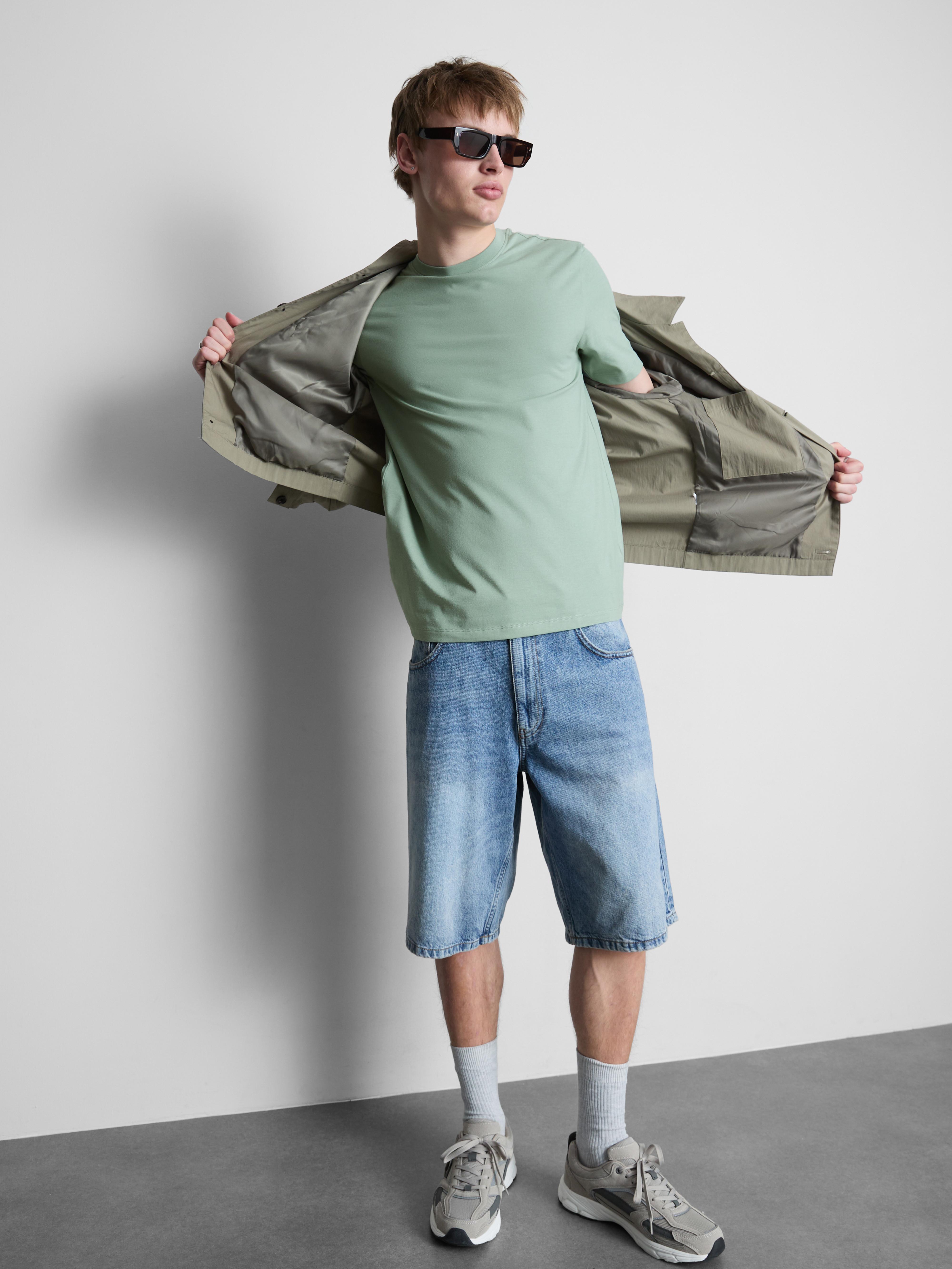 Stretch-T-Shirt in Slim-Fit Mintgrün