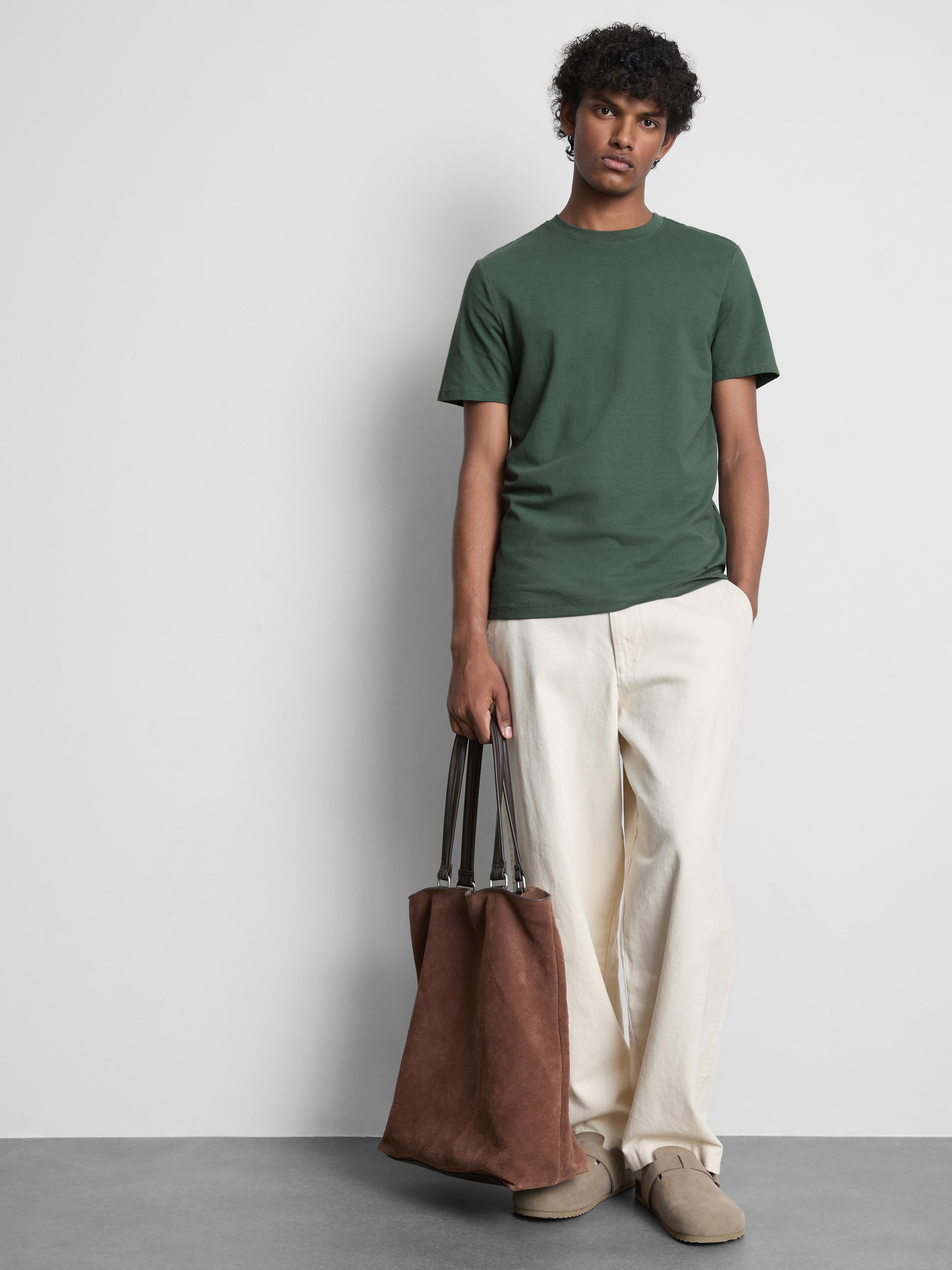 Stretch-T-Shirt in Slim-Fit Grün