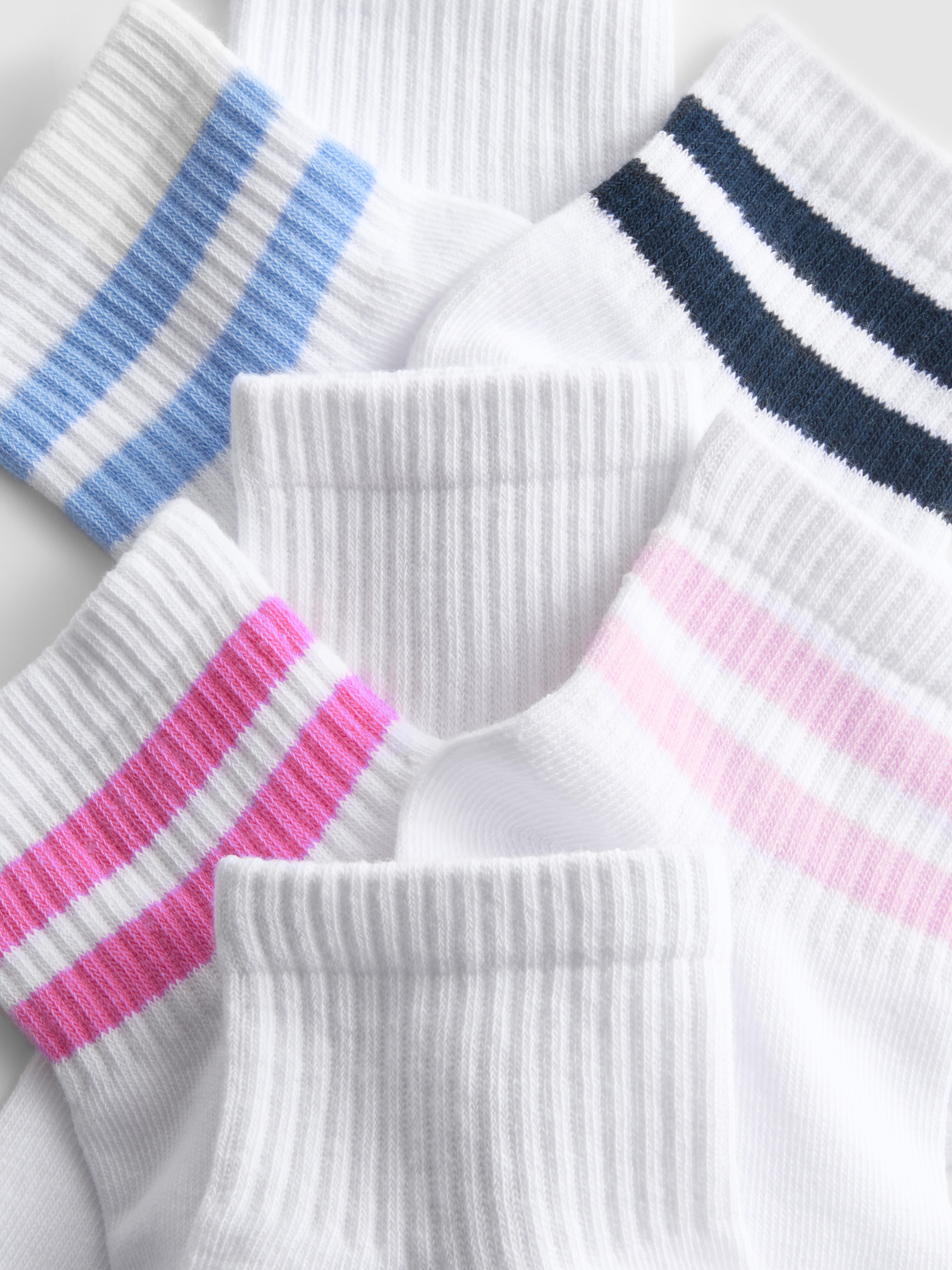 Girls White 7pk Quarter Sports Socks | Primark