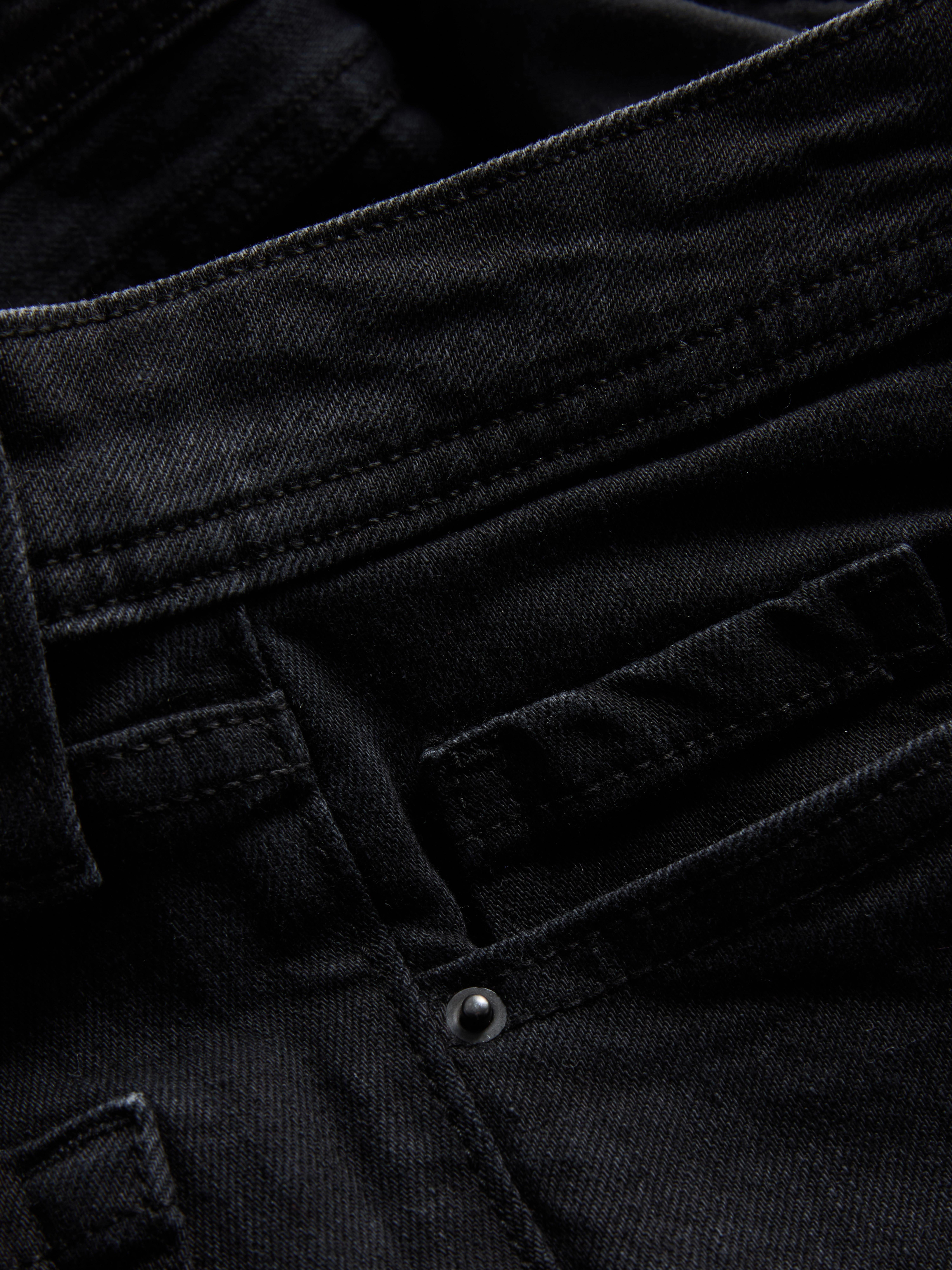 Cotton Denim Flared Mid-Rise Jeans