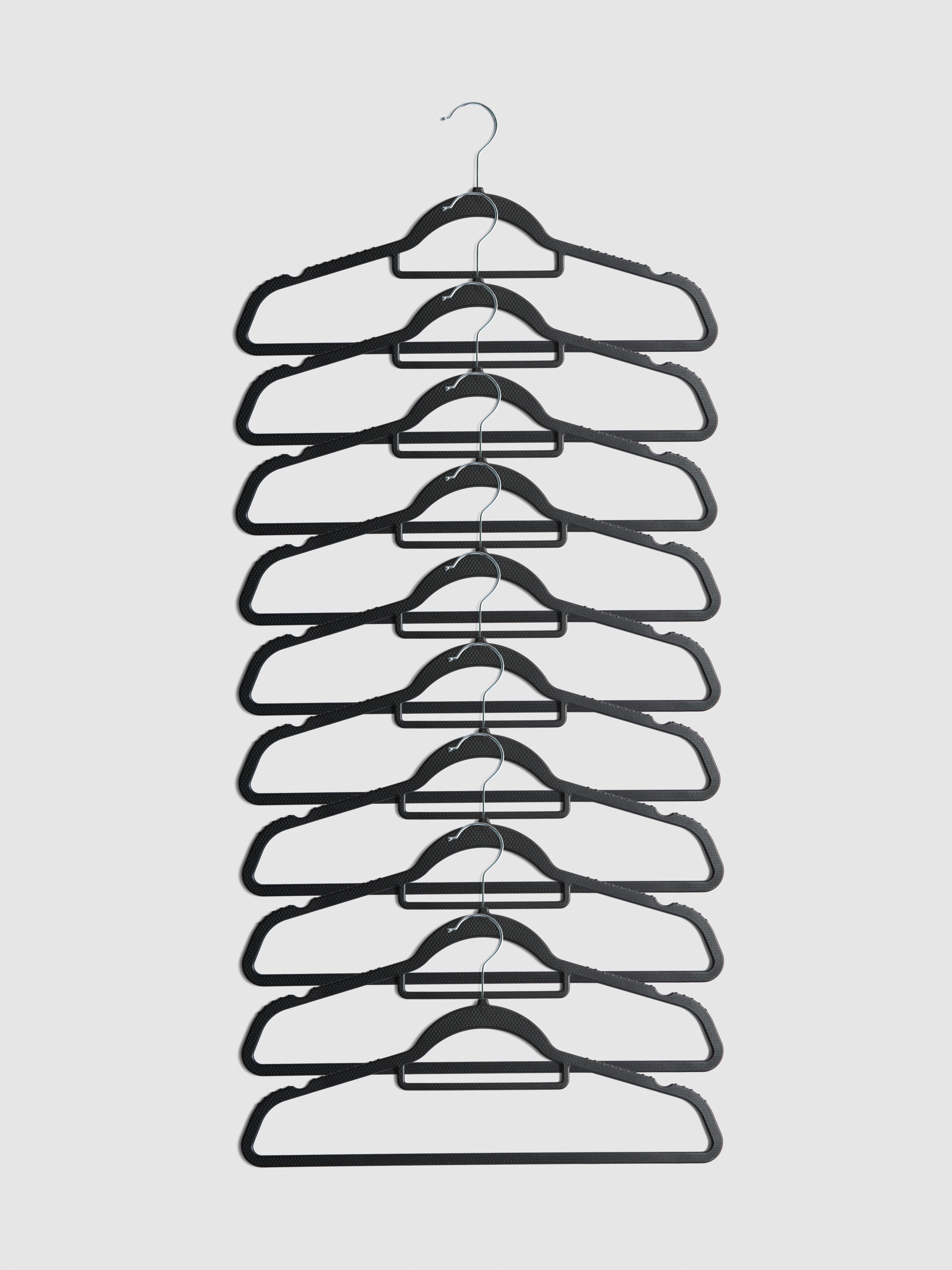 Black 10-Pack Clothes Hangers