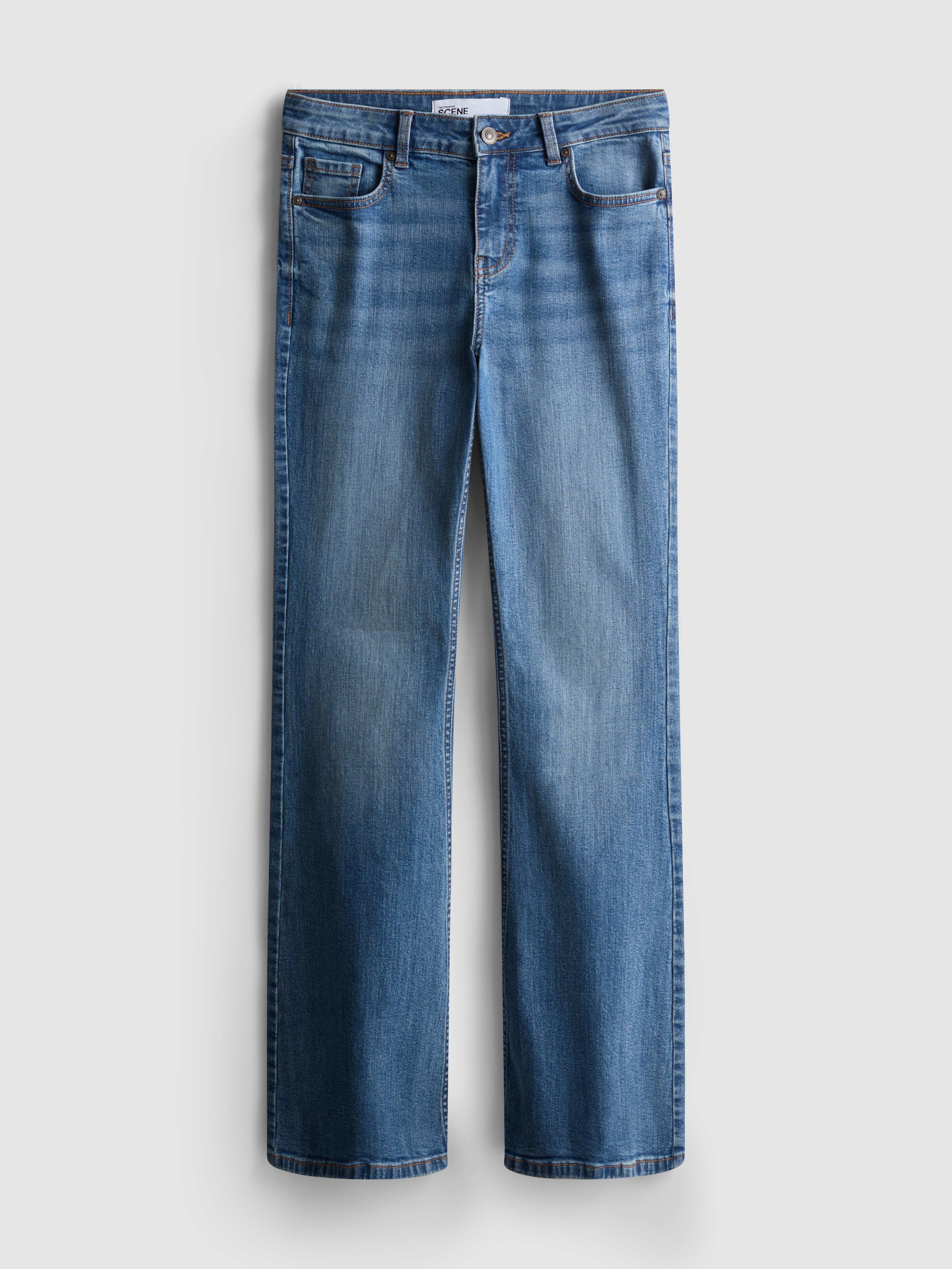 Women's Blue Heather The Primark Scene | Low-Rise Flared Jeans