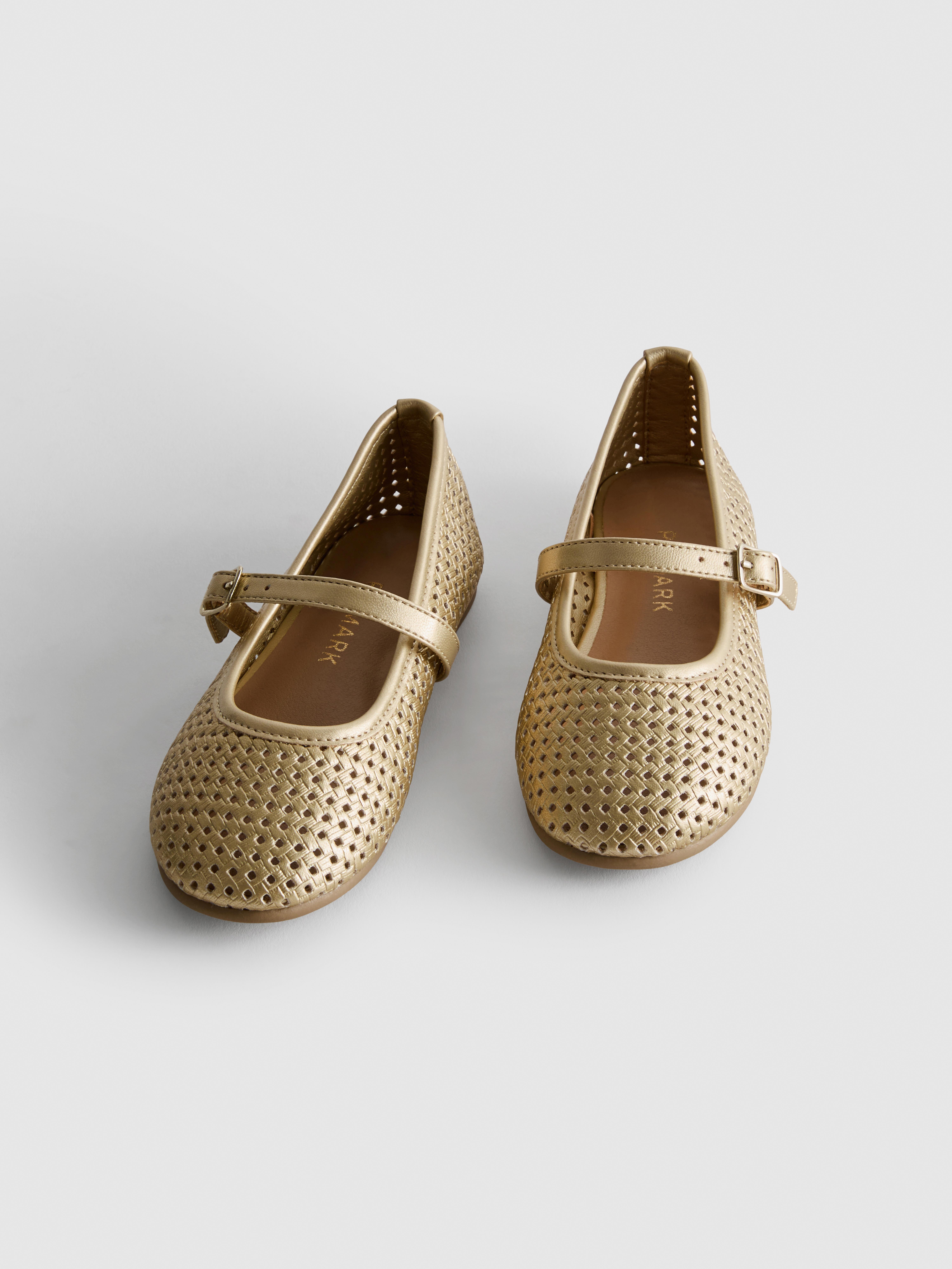 Metallic Mary Jane Ballet Pumps