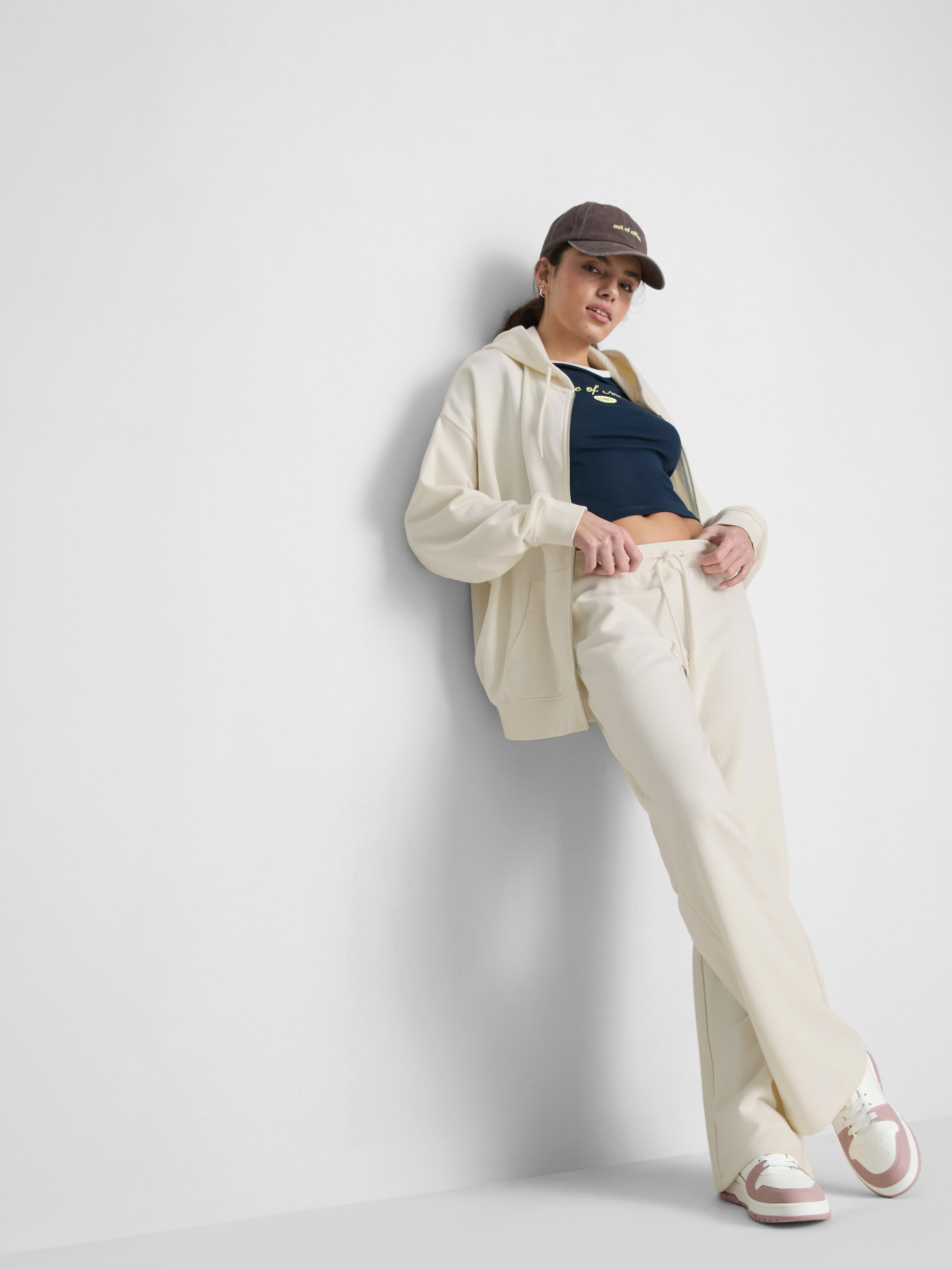 Women's Ivory The Primark Scene | Oversized Zip-Up Hoodie