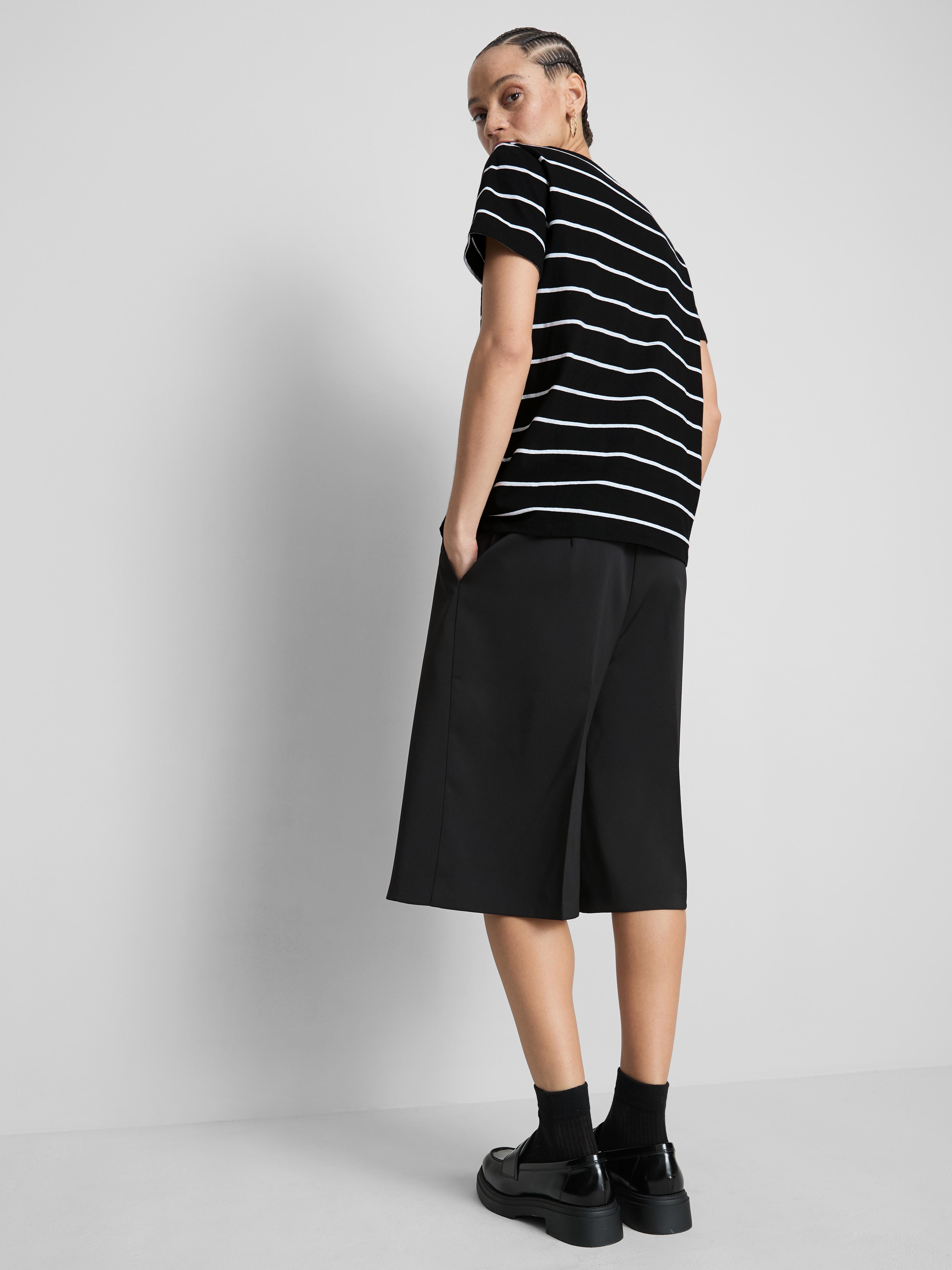 Pure Cotton Striped V-Neck T-Shirt