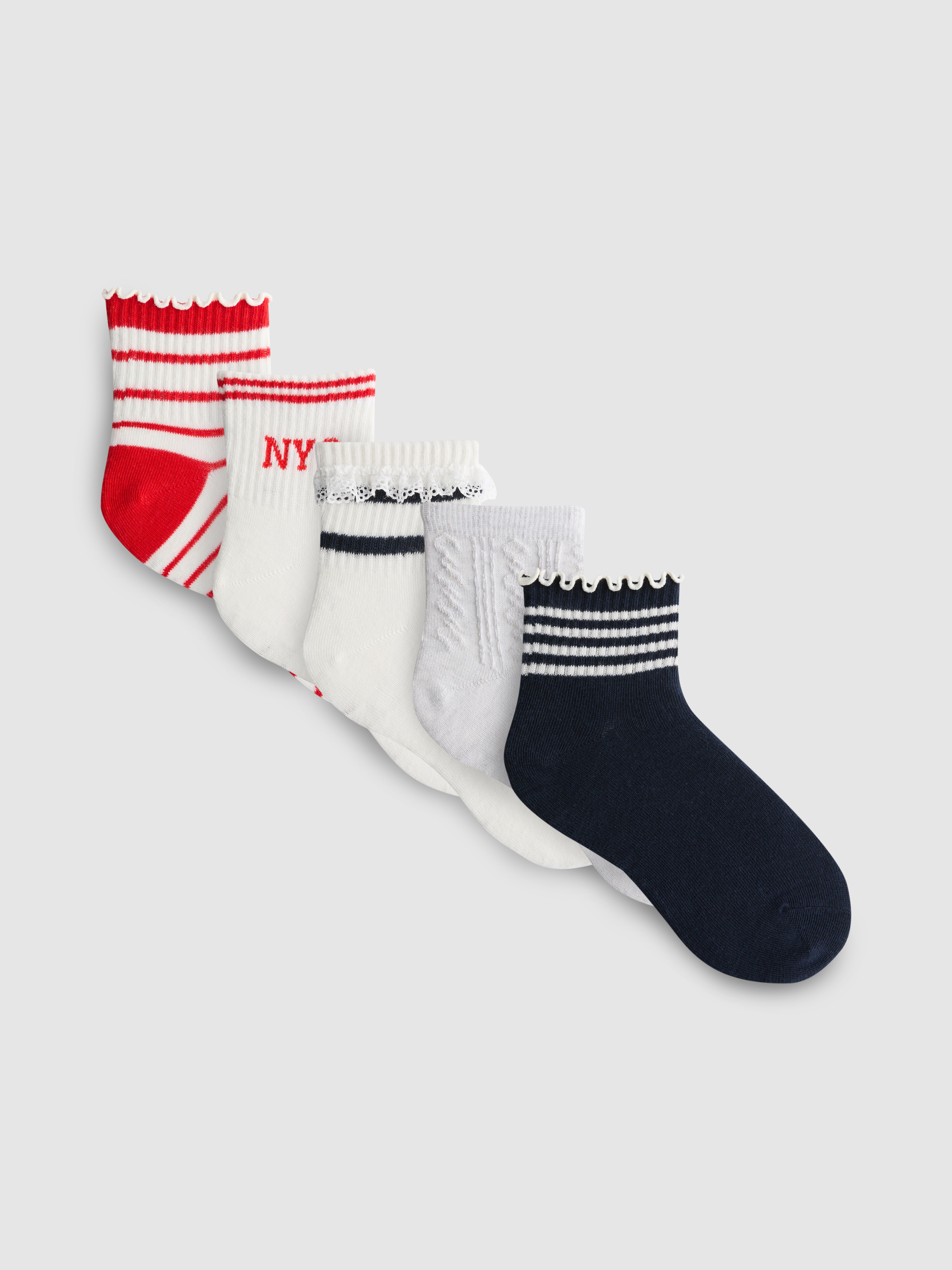 Lot de 5 paires de chaussettes à motifs variés