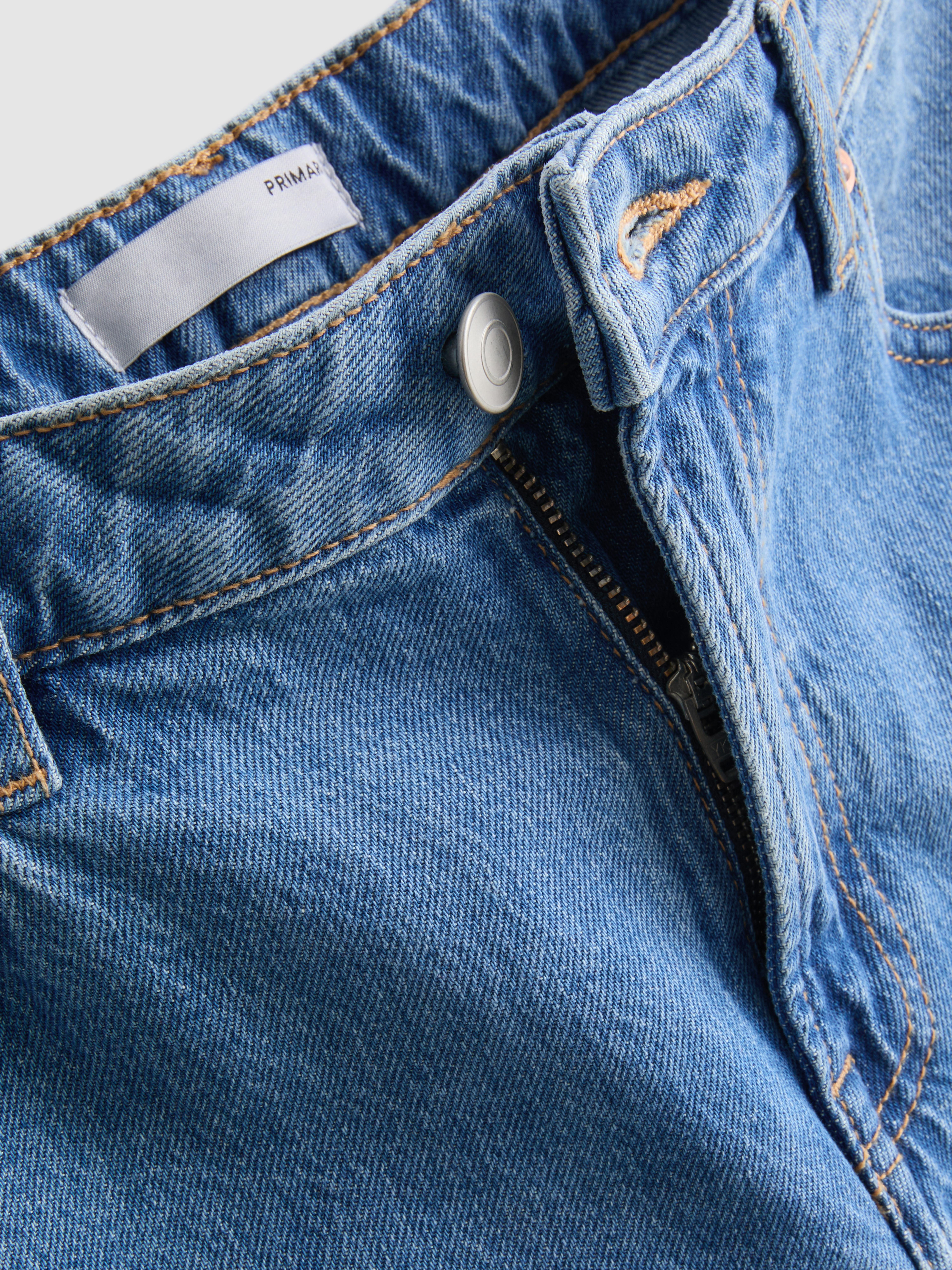 Denim Cropped Wide-Leg Jeans