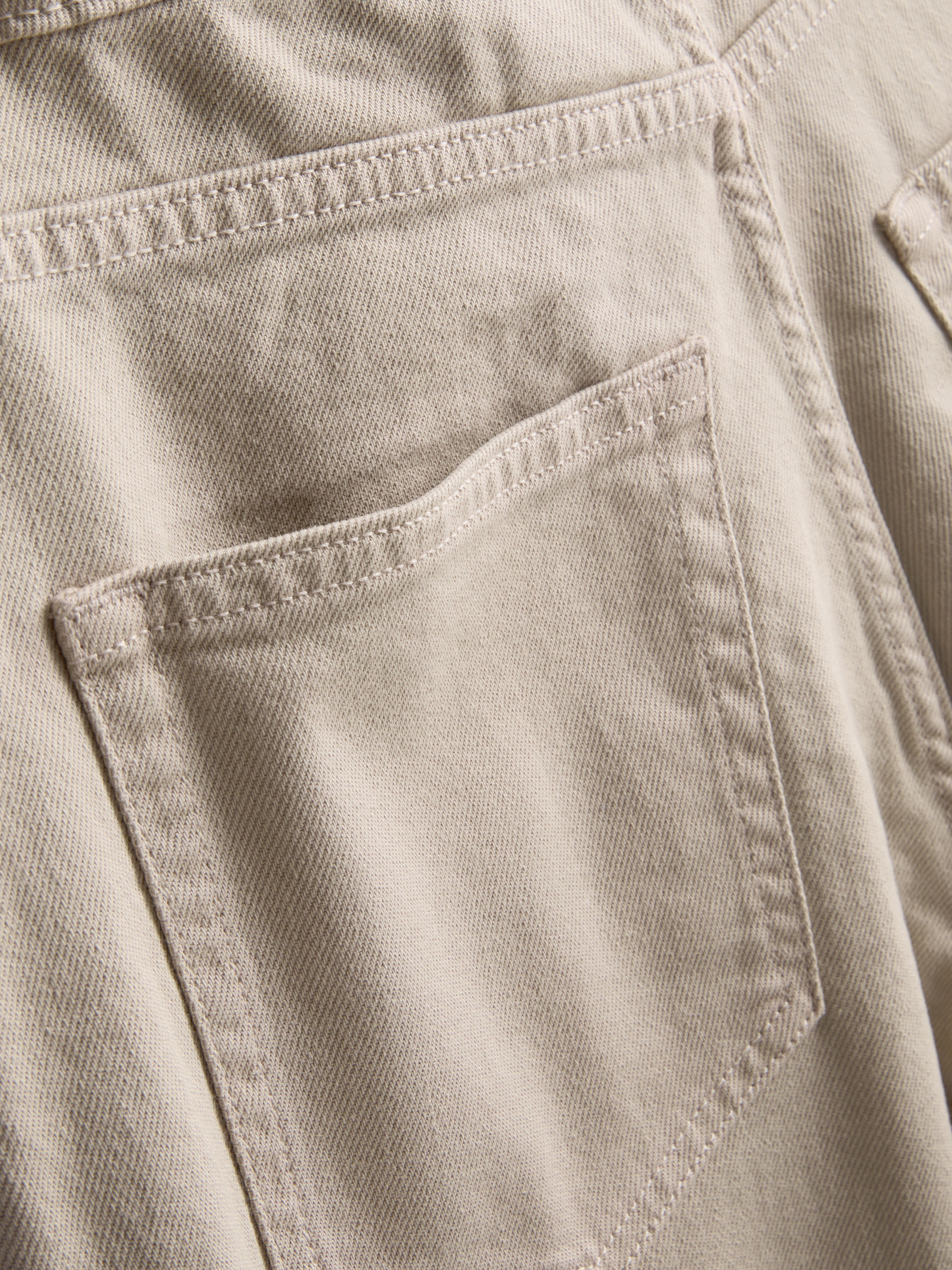 Denim Cropped Wide Leg Jeans