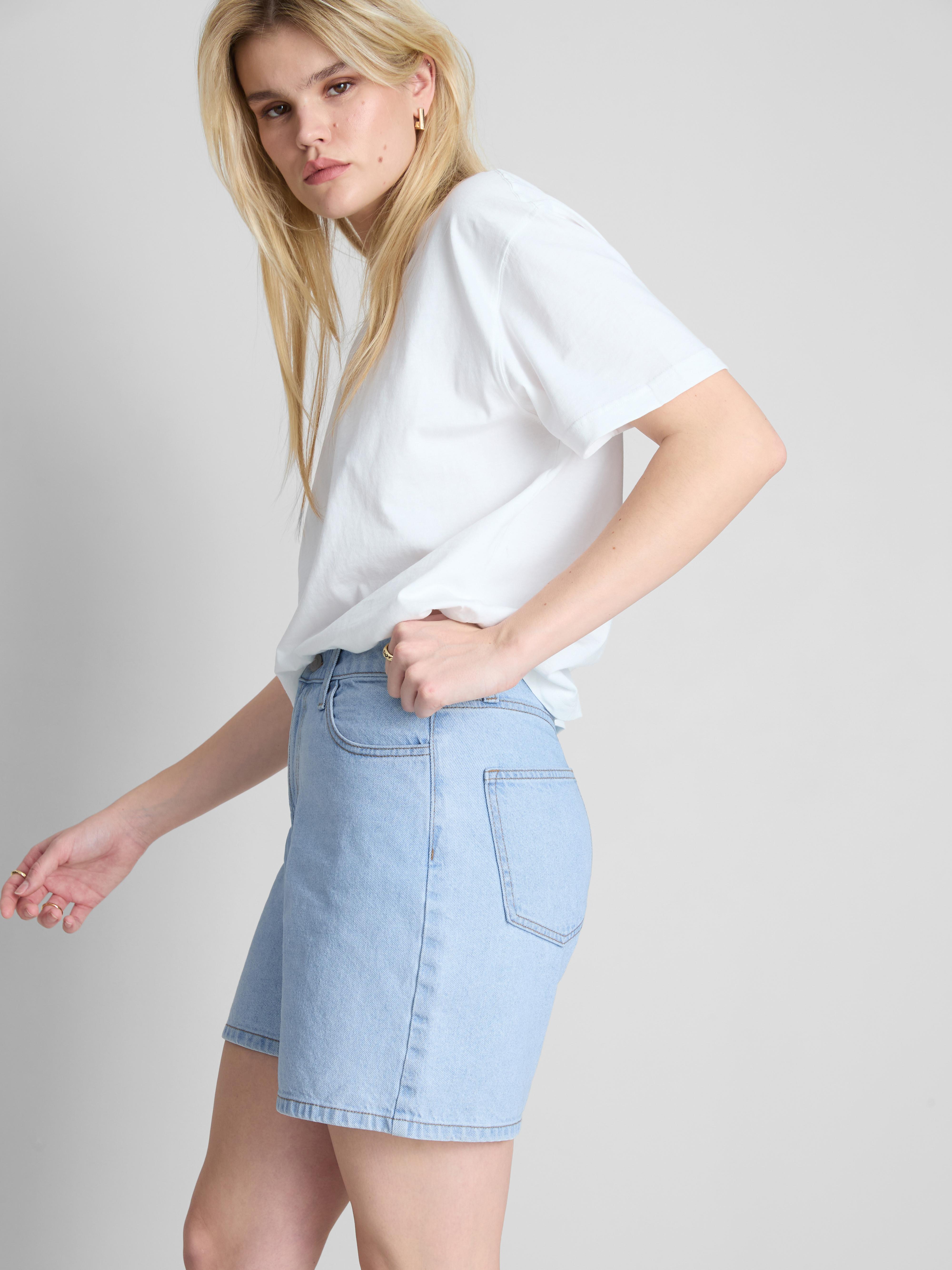 Cotton Denim Bermuda Shorts