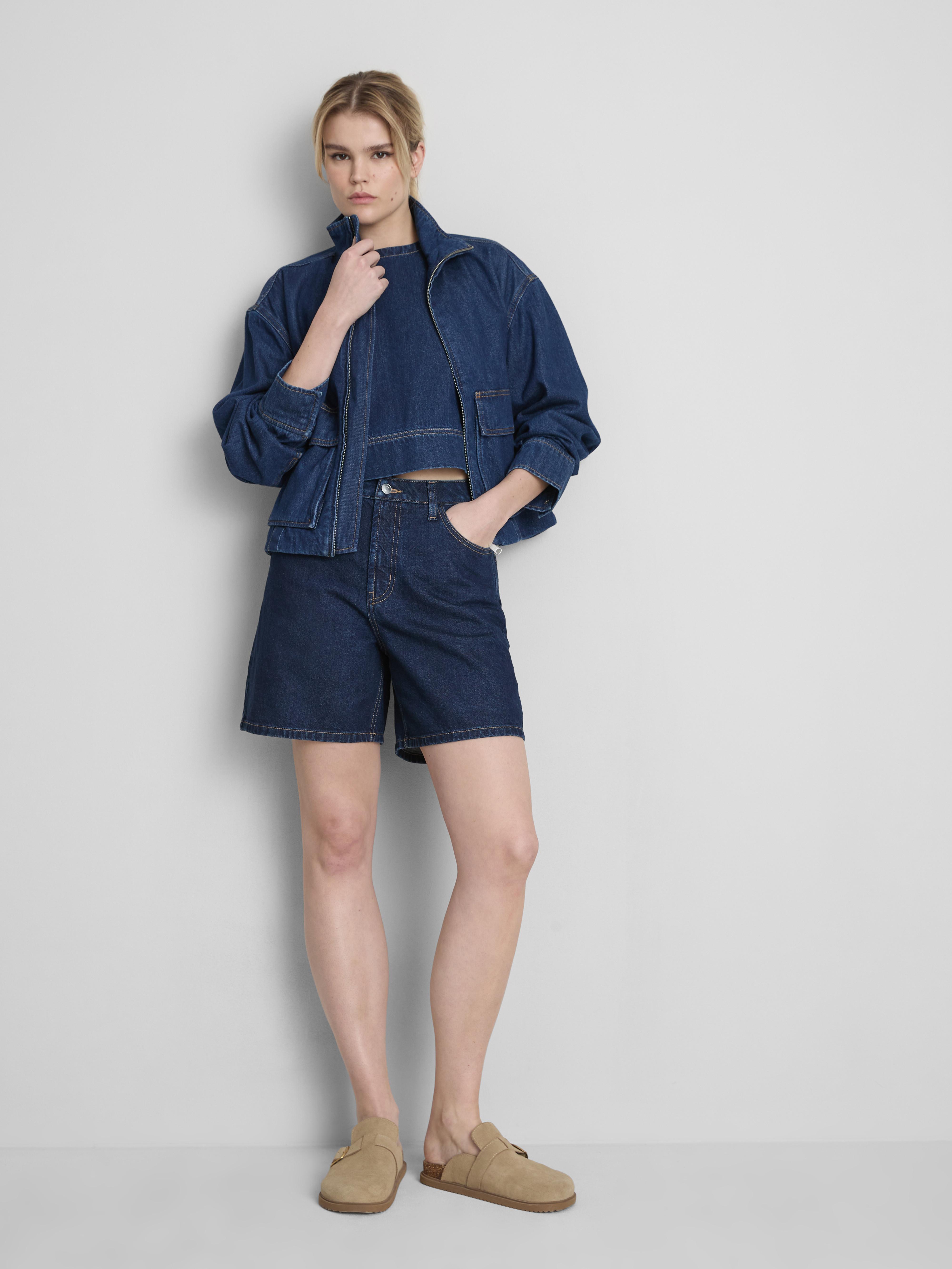 Denim-Bermudashorts aus Baumwolle
