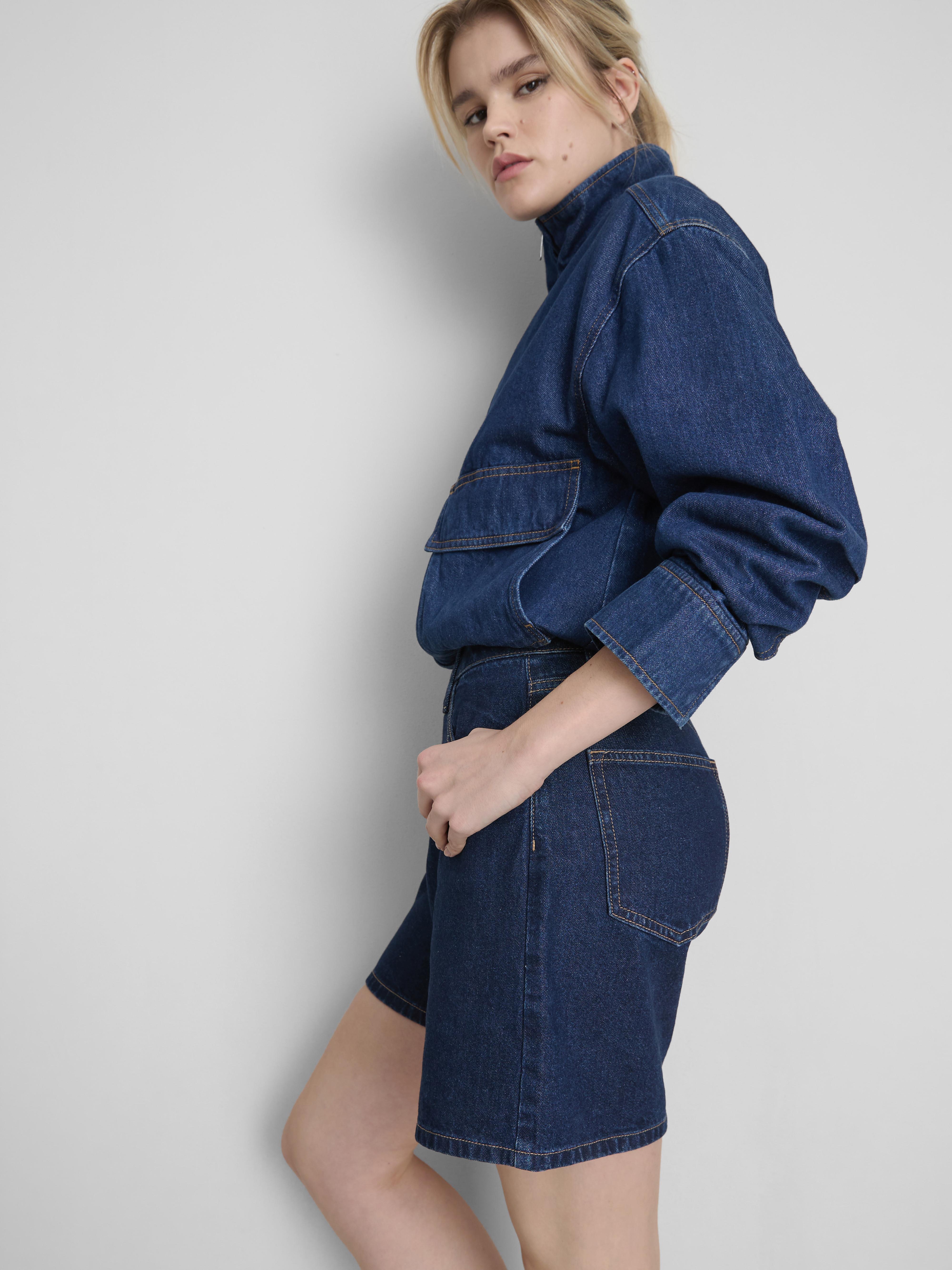 Denim-Bermudashorts aus Baumwolle