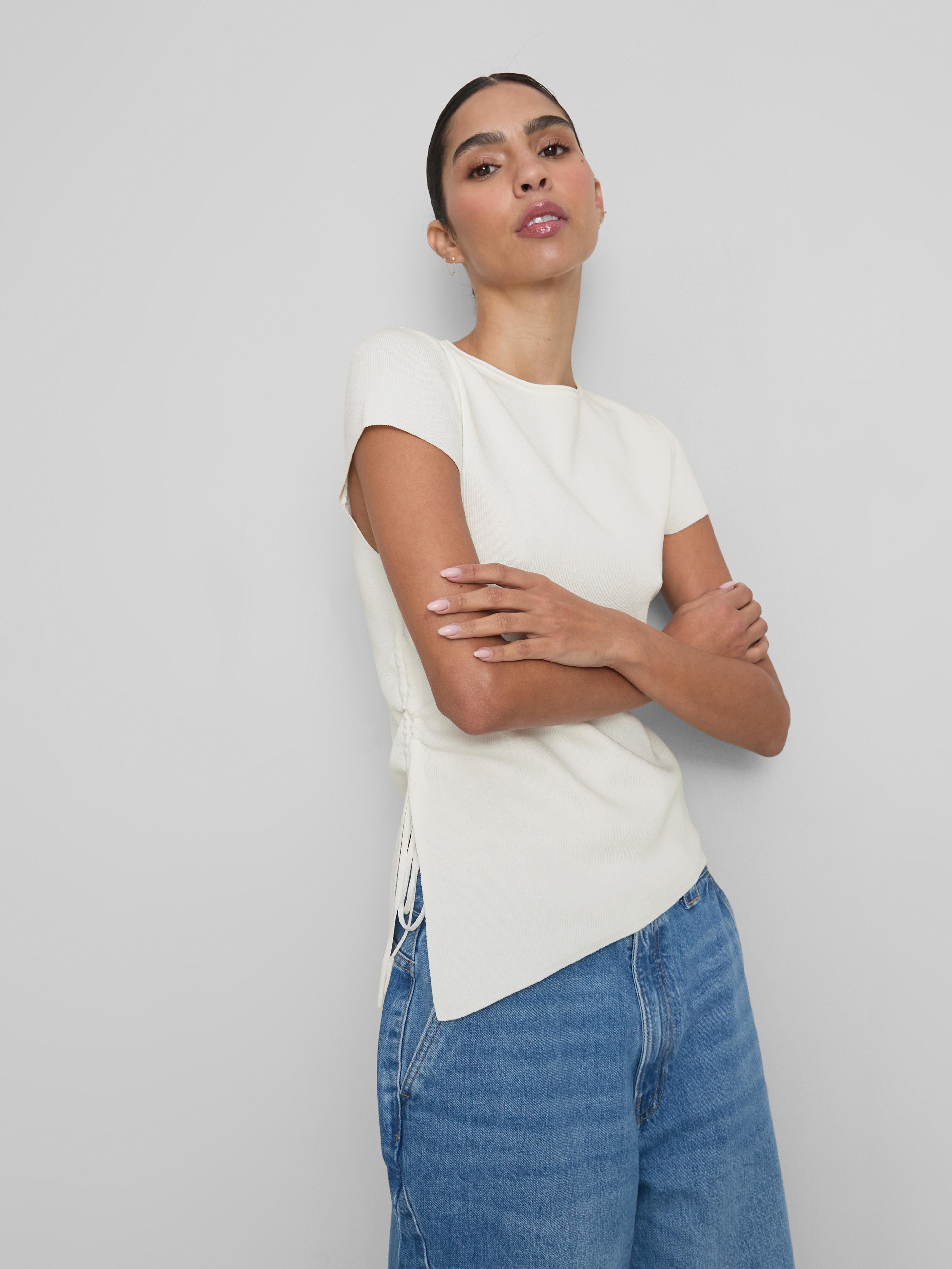 Gebreide trui met korte mouwen By Coleen