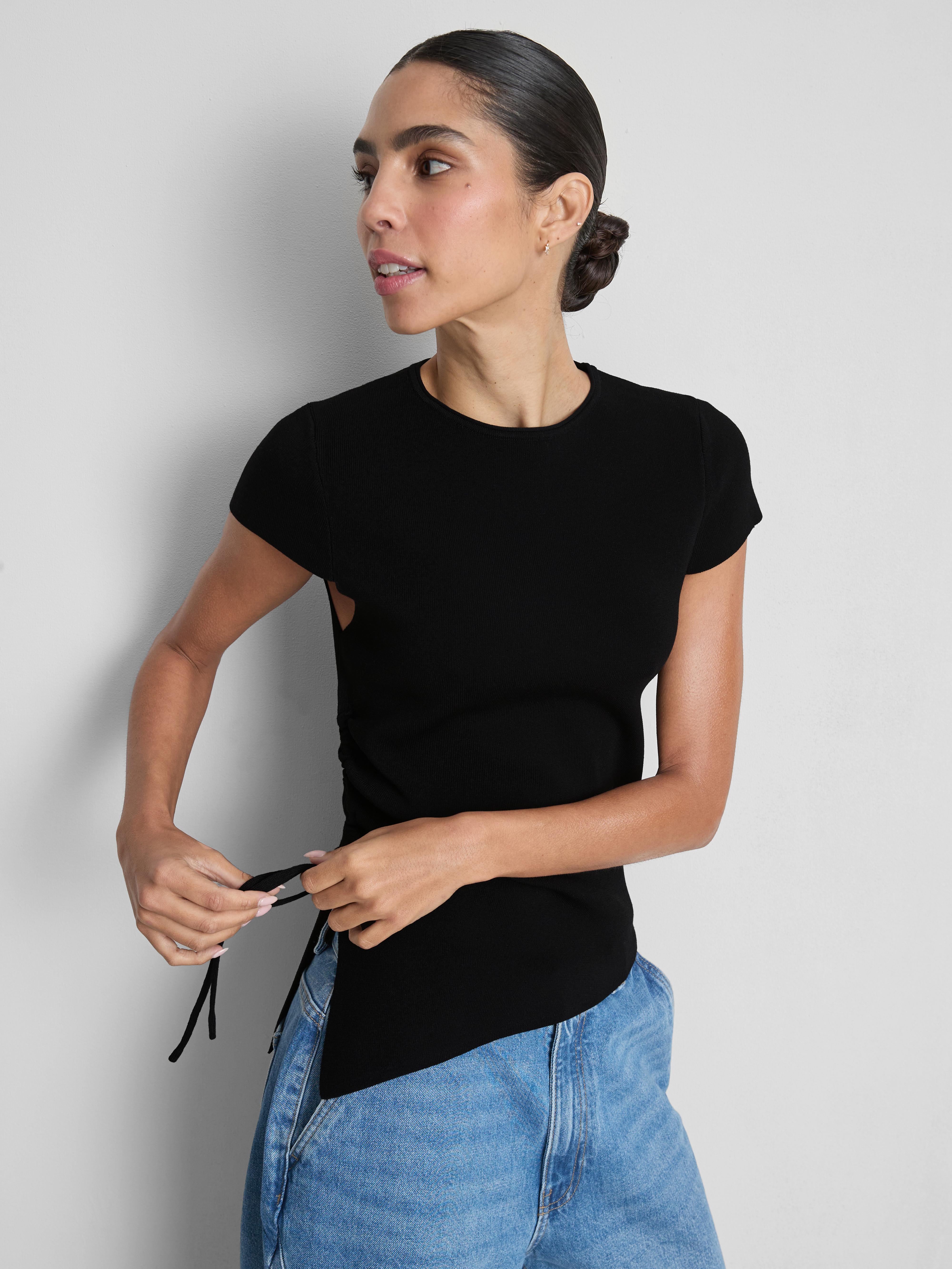 Gebreide trui met korte mouwen By Coleen