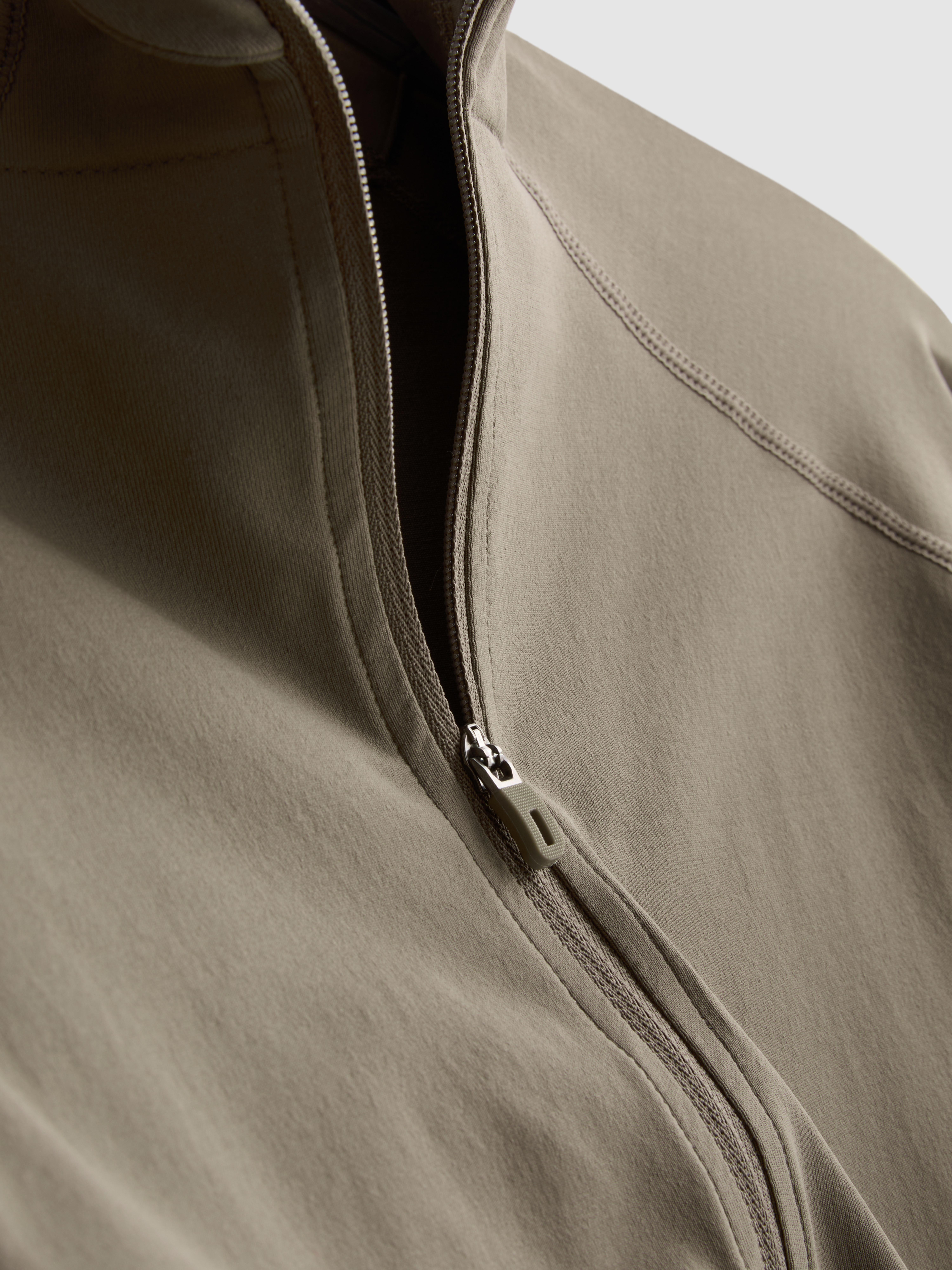 Women's Olive Seamless Zip Through Jacket