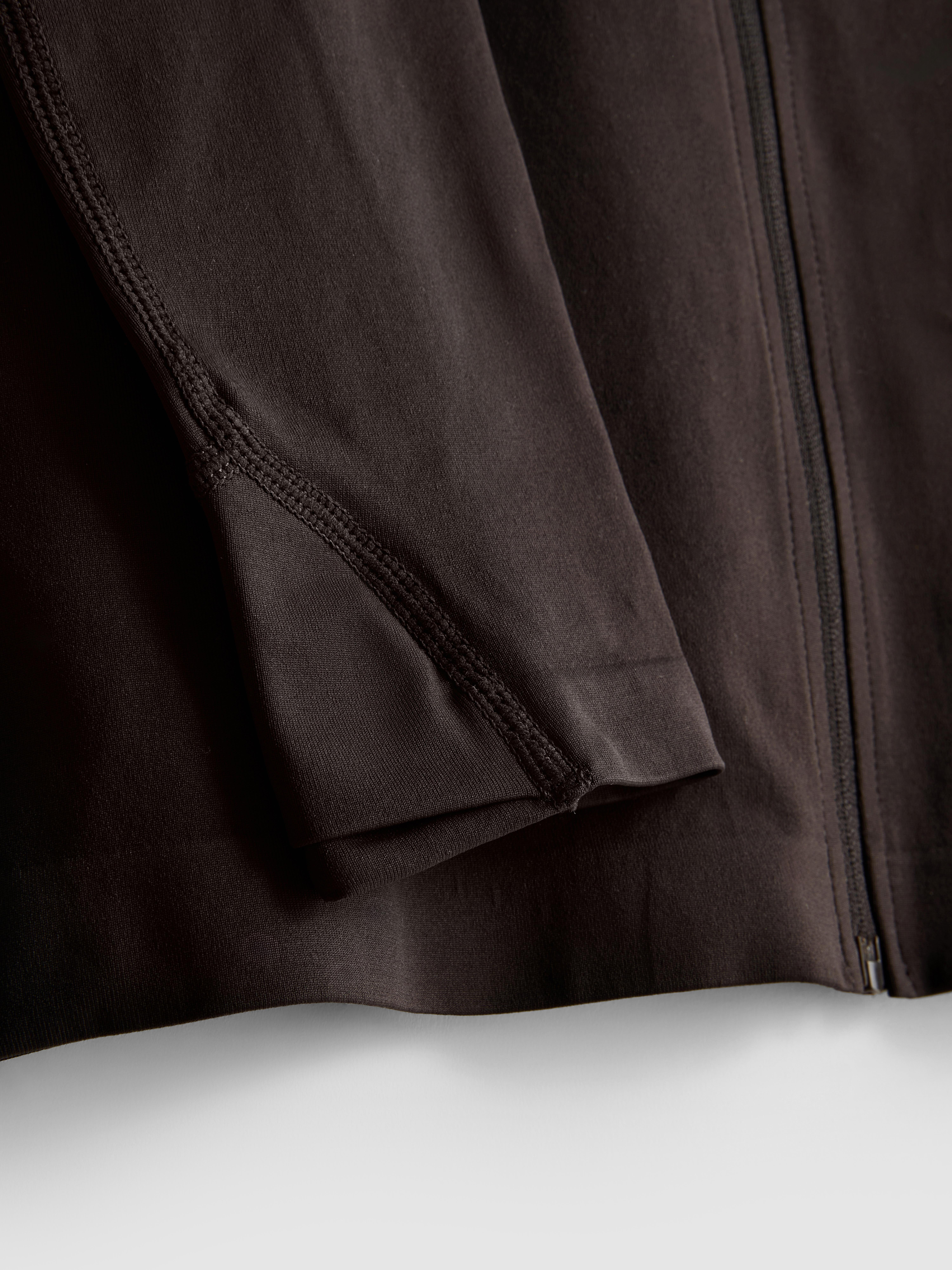 Women's Chocolate Seamless Zip Through Jacket