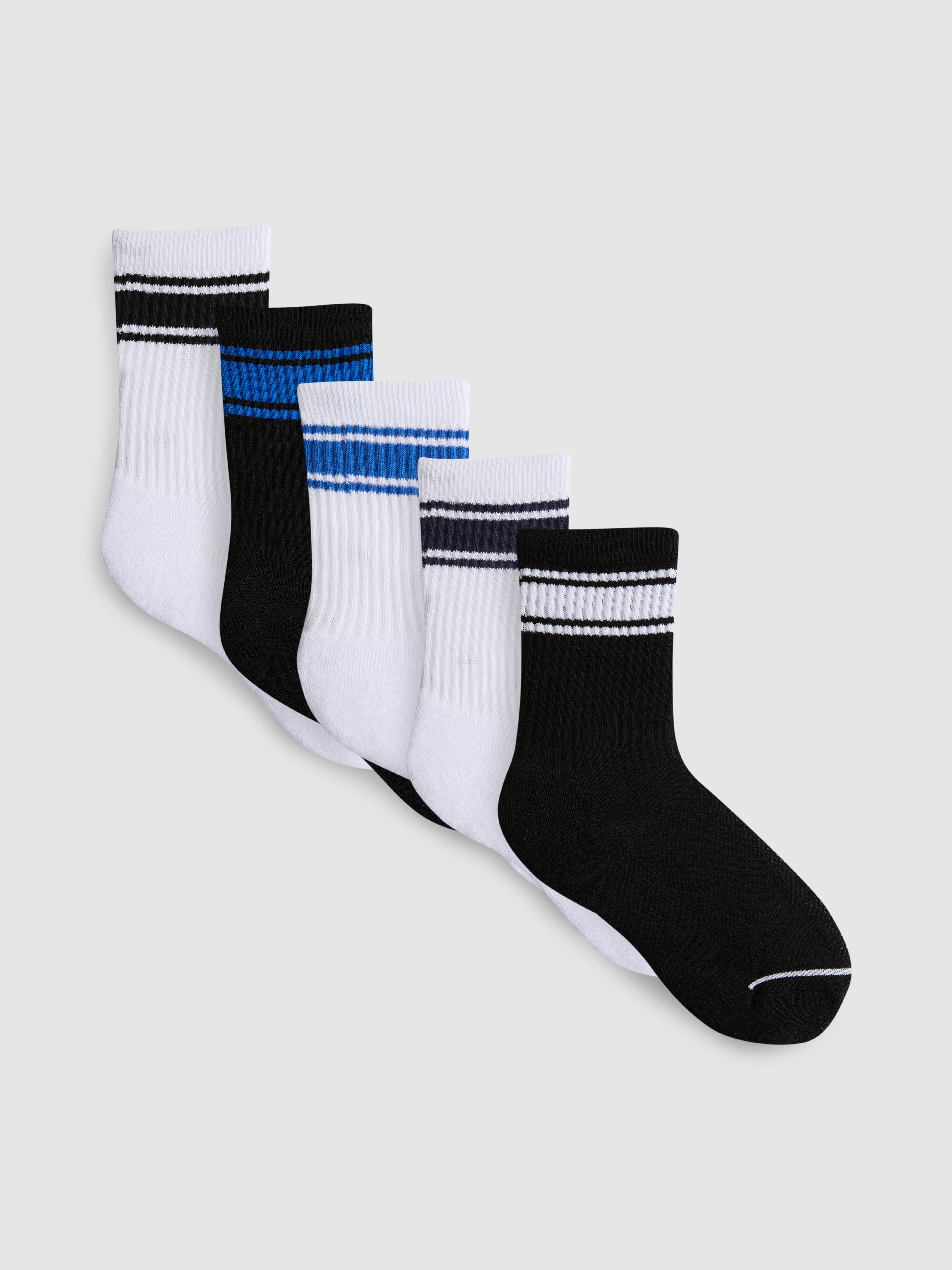 5-Pack Striped Sports Socks